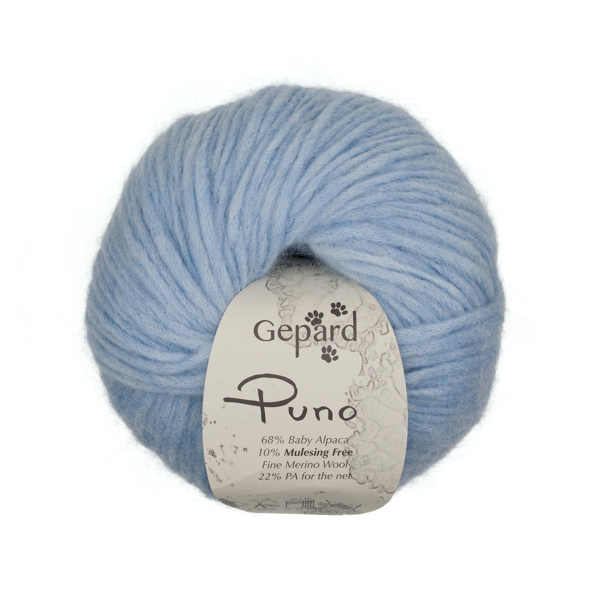 Gepard Puno 710 Light Blue yarn ball