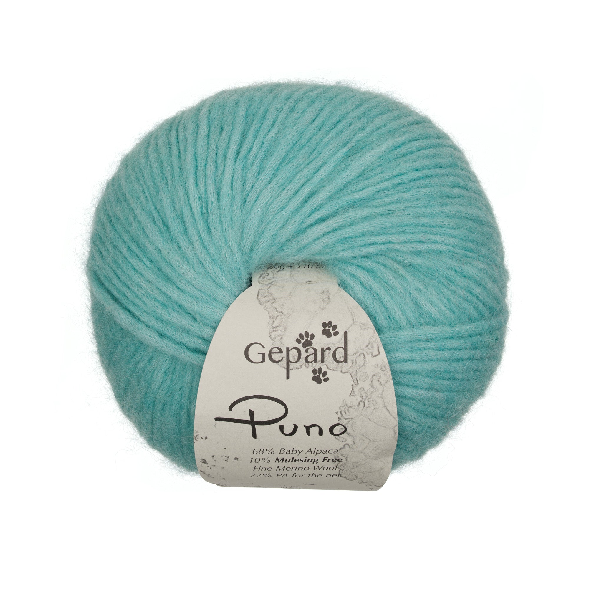 Gepard Puno 845 Light Aqua yarn ball