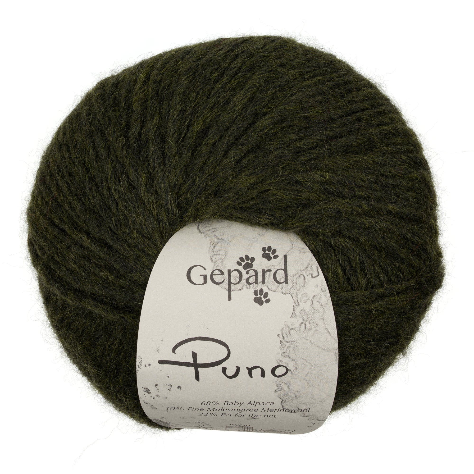 Gepard Puno 868 Crows Moss yarn ball