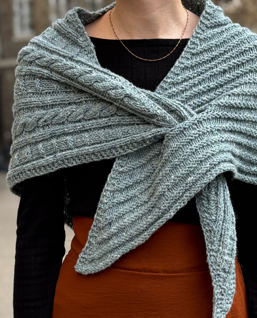 Sandoy Knit Shawl Tweed - Kit Couture