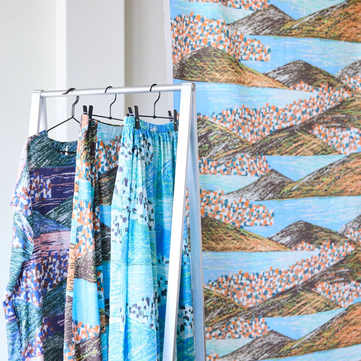 Lake and City 2D - Japanese Viyella