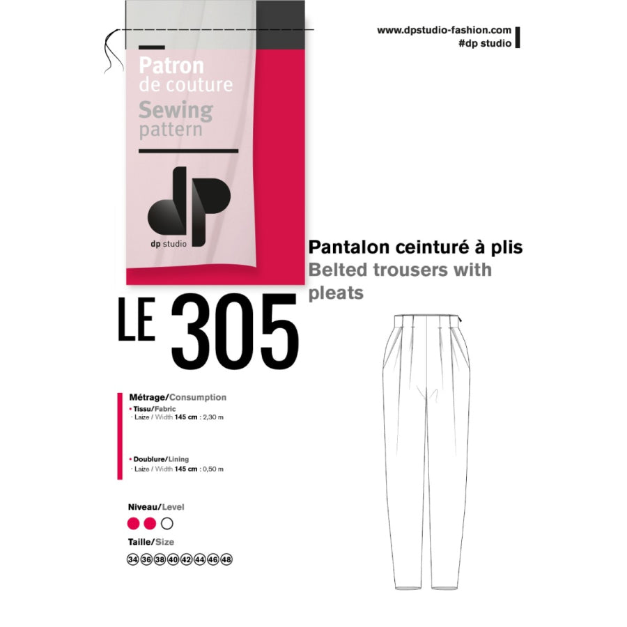 Le 305 - Trousers with pleats