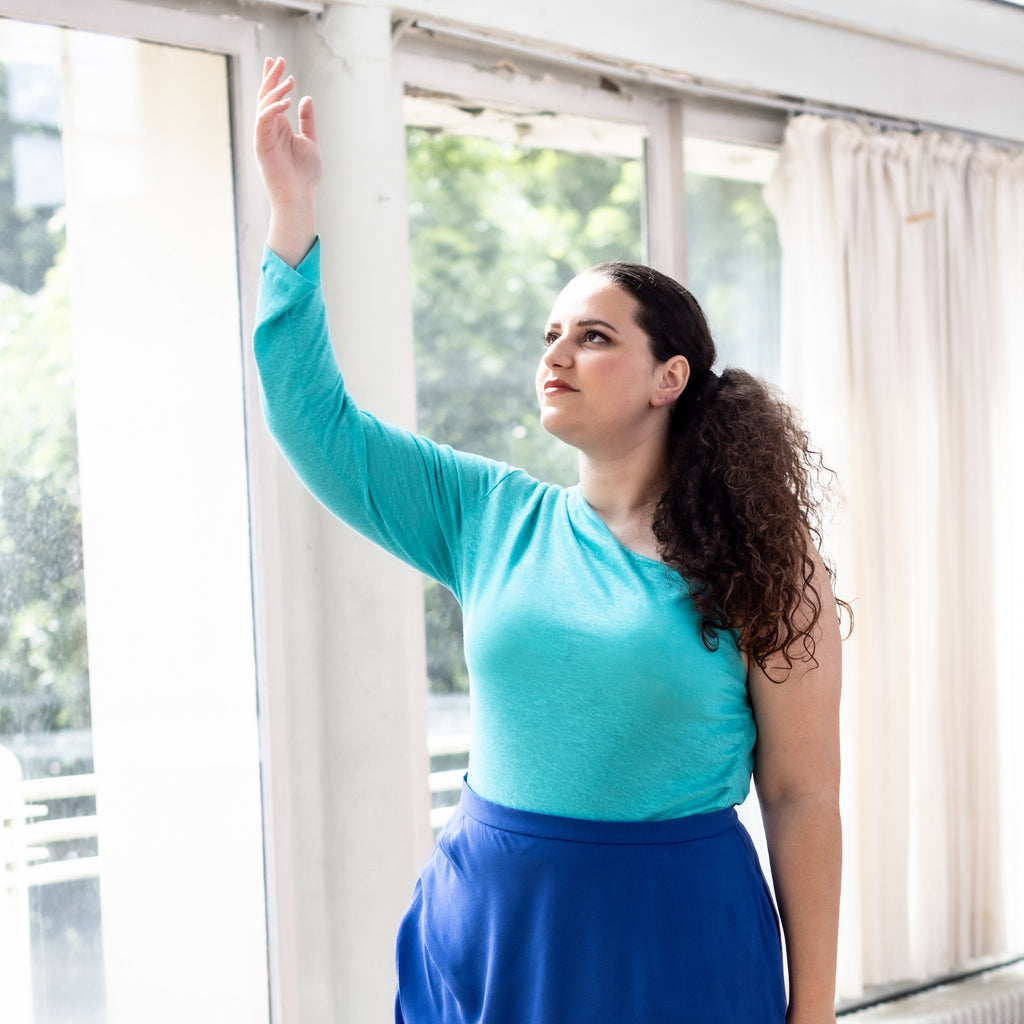 Moriko top and dress sewing pattern by Notches