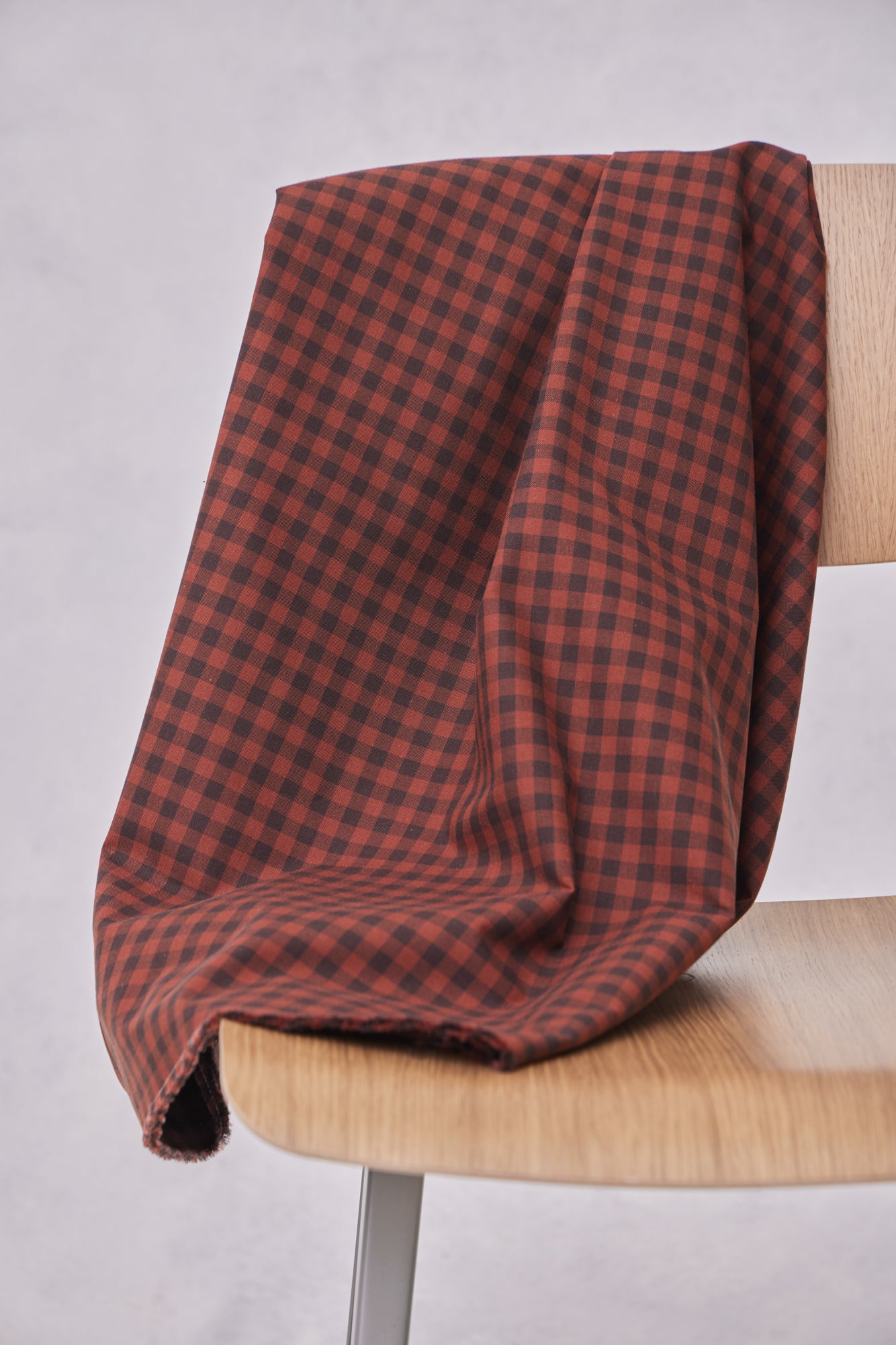 100x150 cm // Organic Gingham Cotton - Umber/Sienna