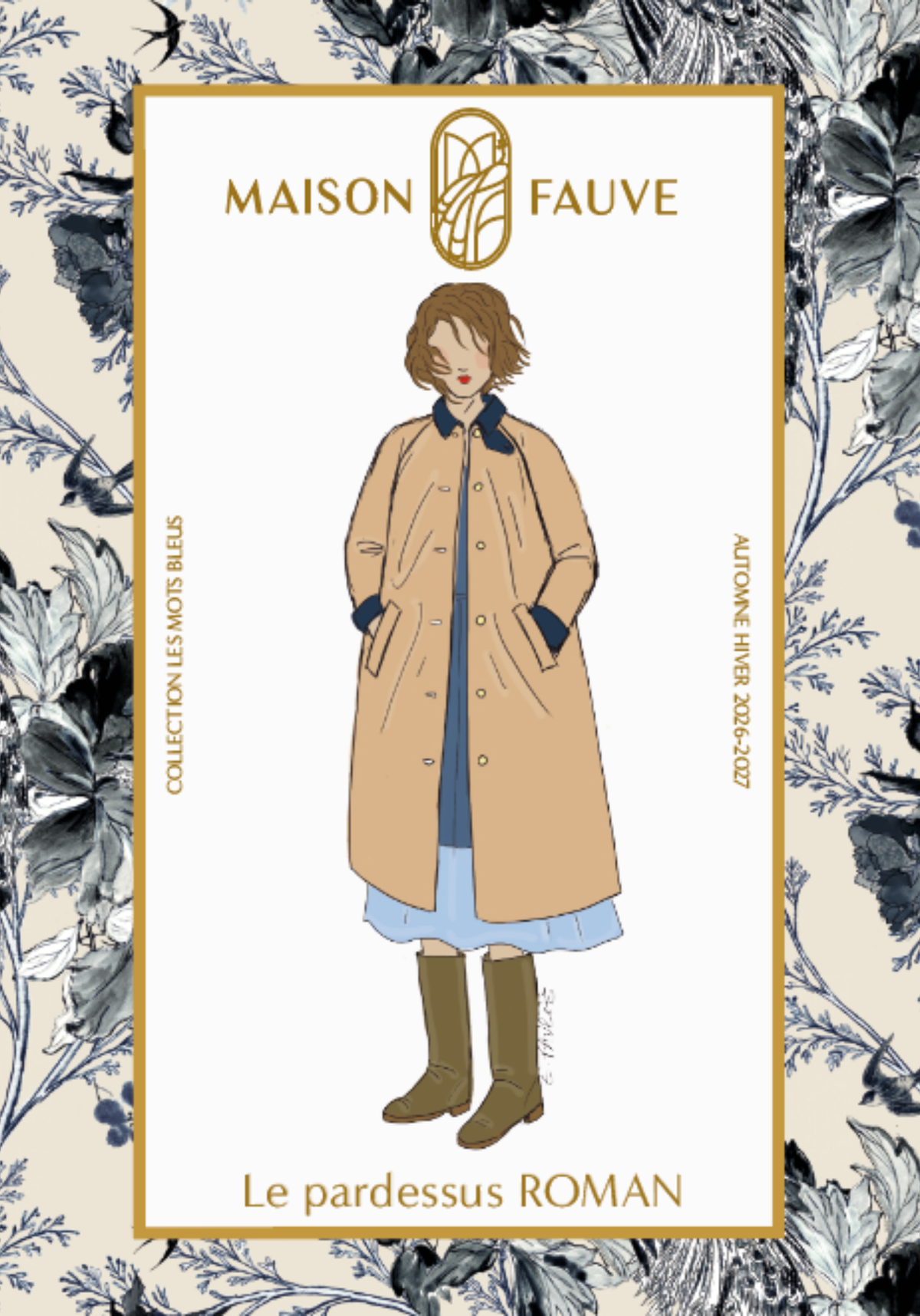 Maison Fauve Roman overcoat sewing pattern