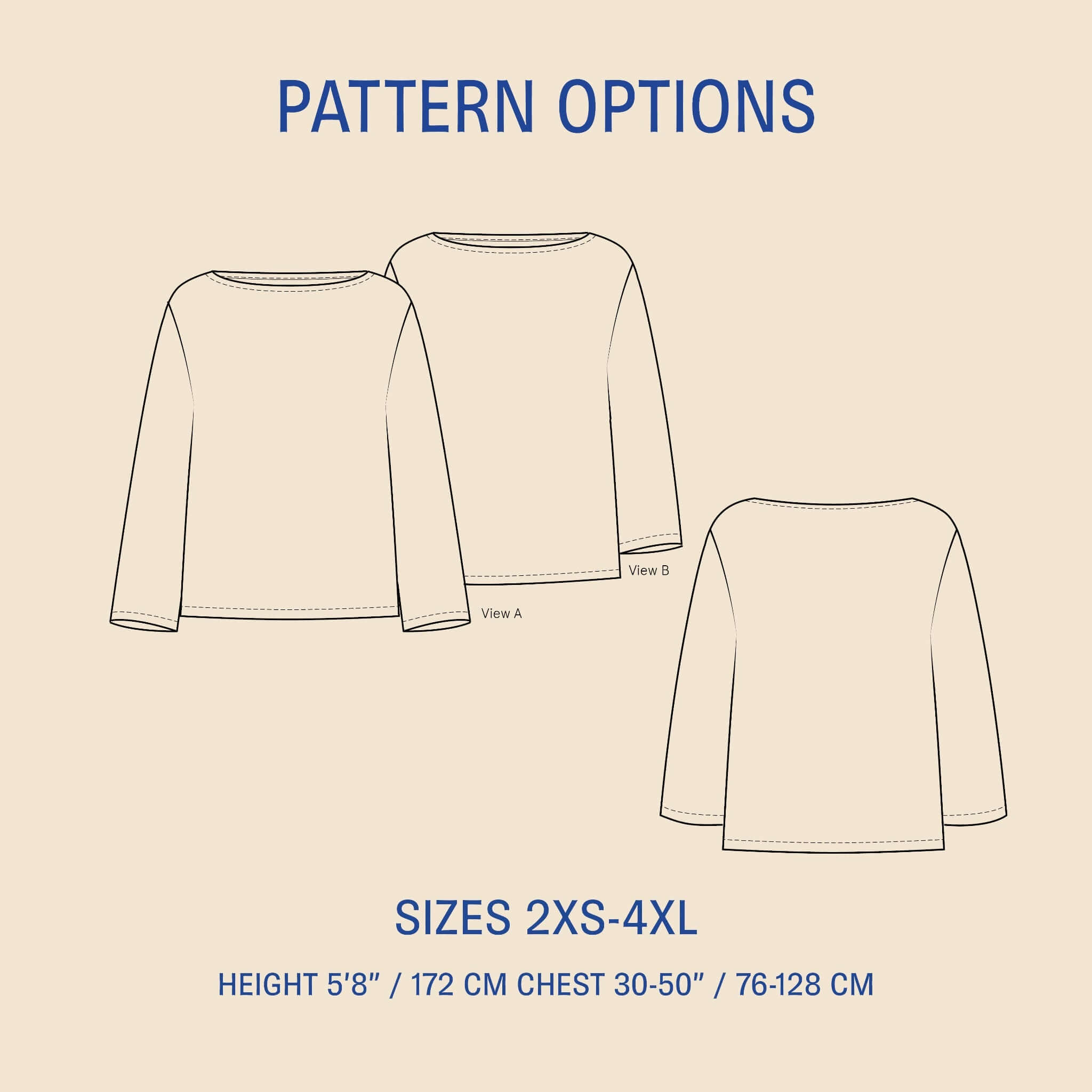 Boatneck Blouse sewing pattern Wardrobe By Me