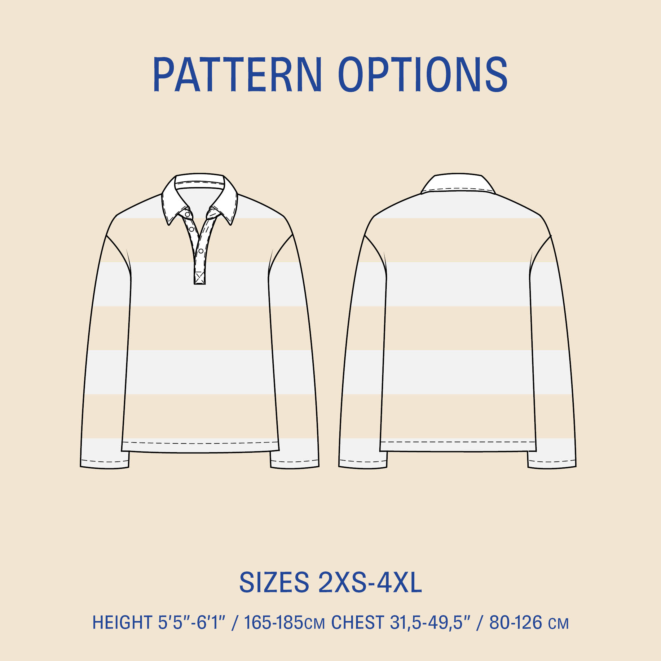 Rugby Polo Shirt sewing pattern