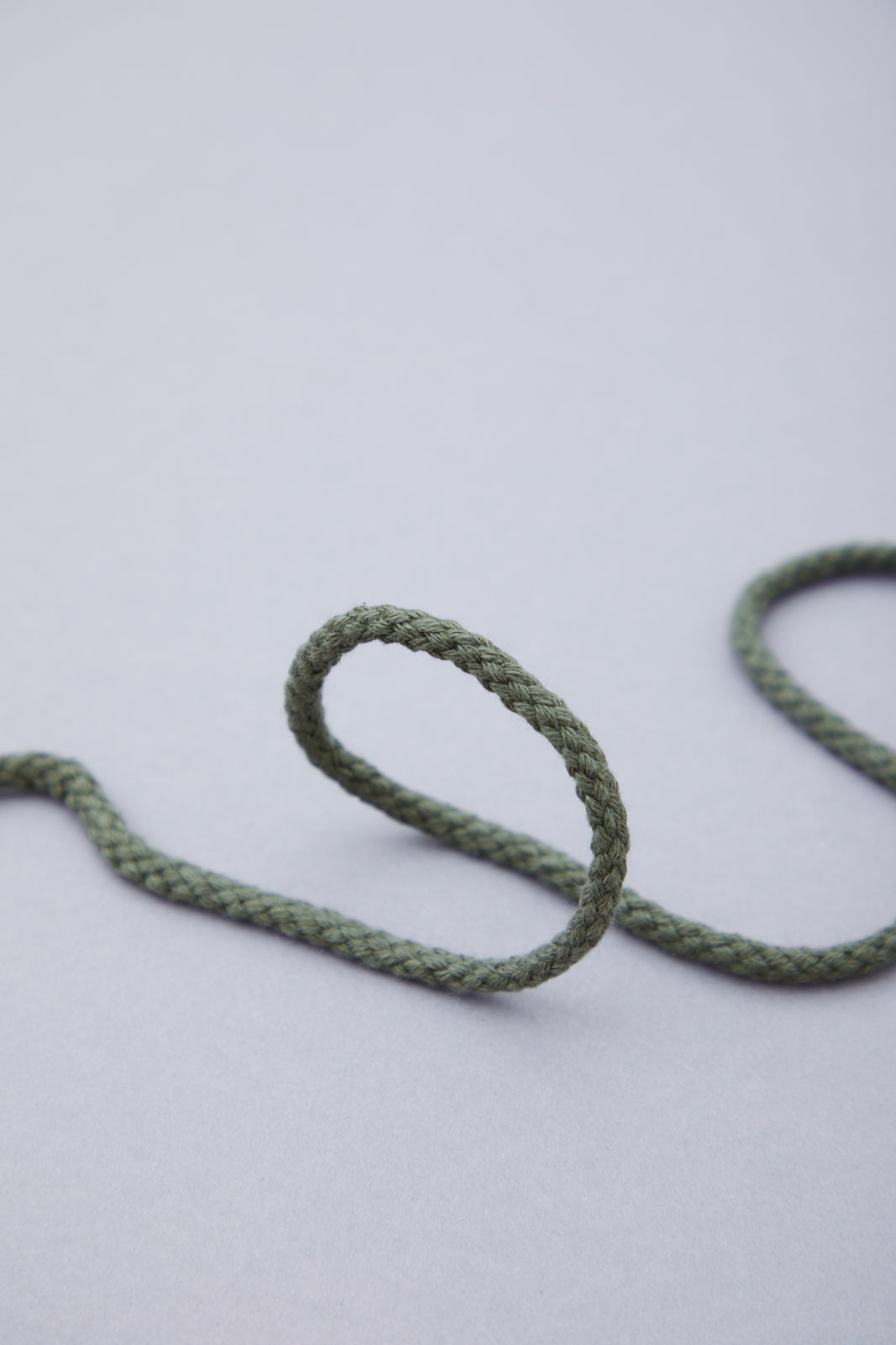 150 cm // Round Cotton Cord 5 mm - Green Khaki