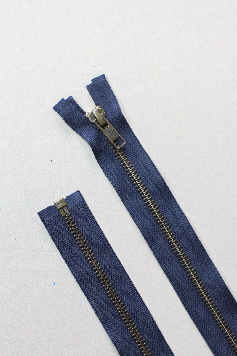 Separating metal zipper - 75 cm