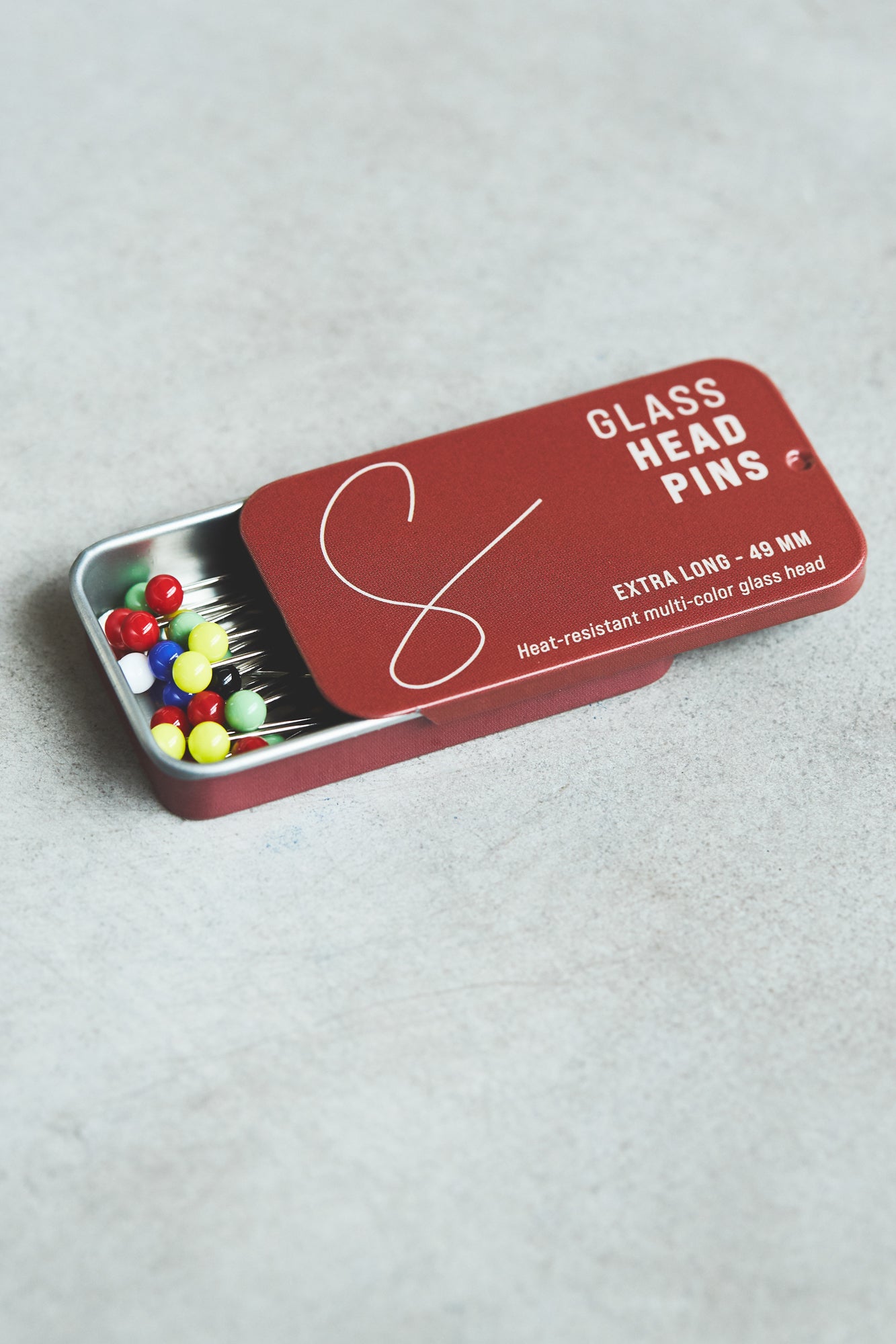 Glass Head Pins 49 mm