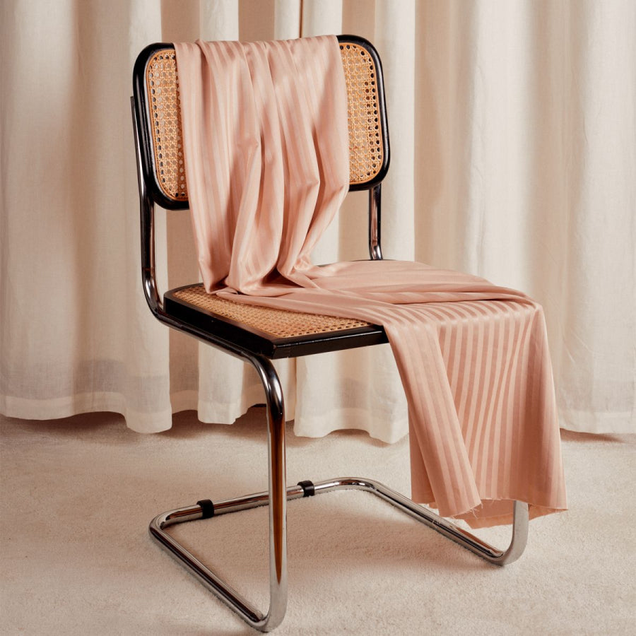 70x150 cm // Stripes Viscose/Cotton - Blush