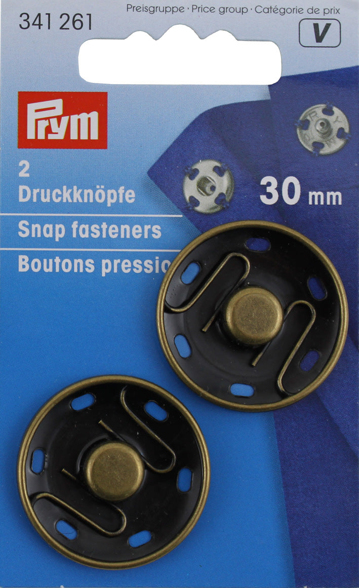 Snap Fasteners 30 mm, Antique