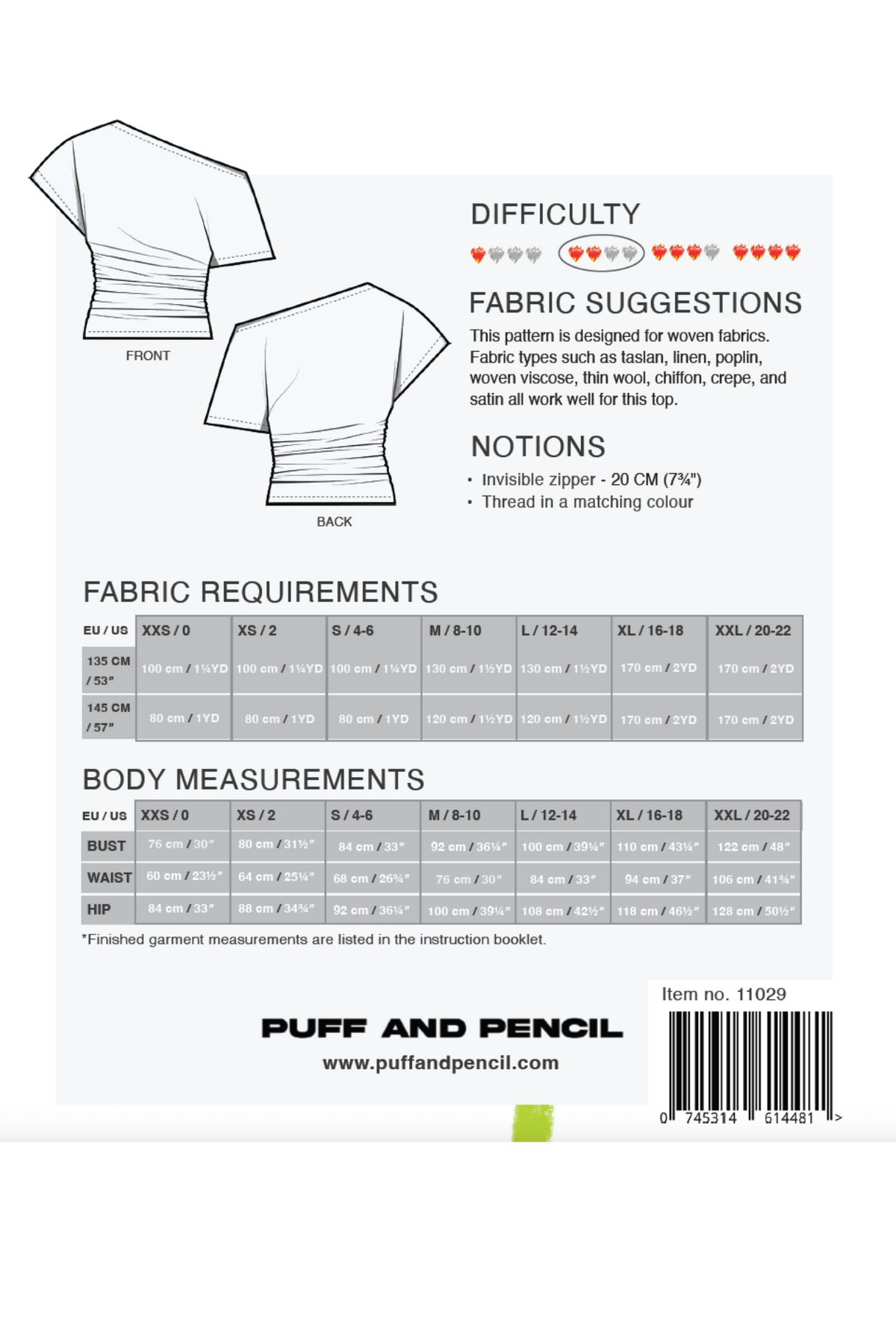 11029 Puff and Pencil pattern image