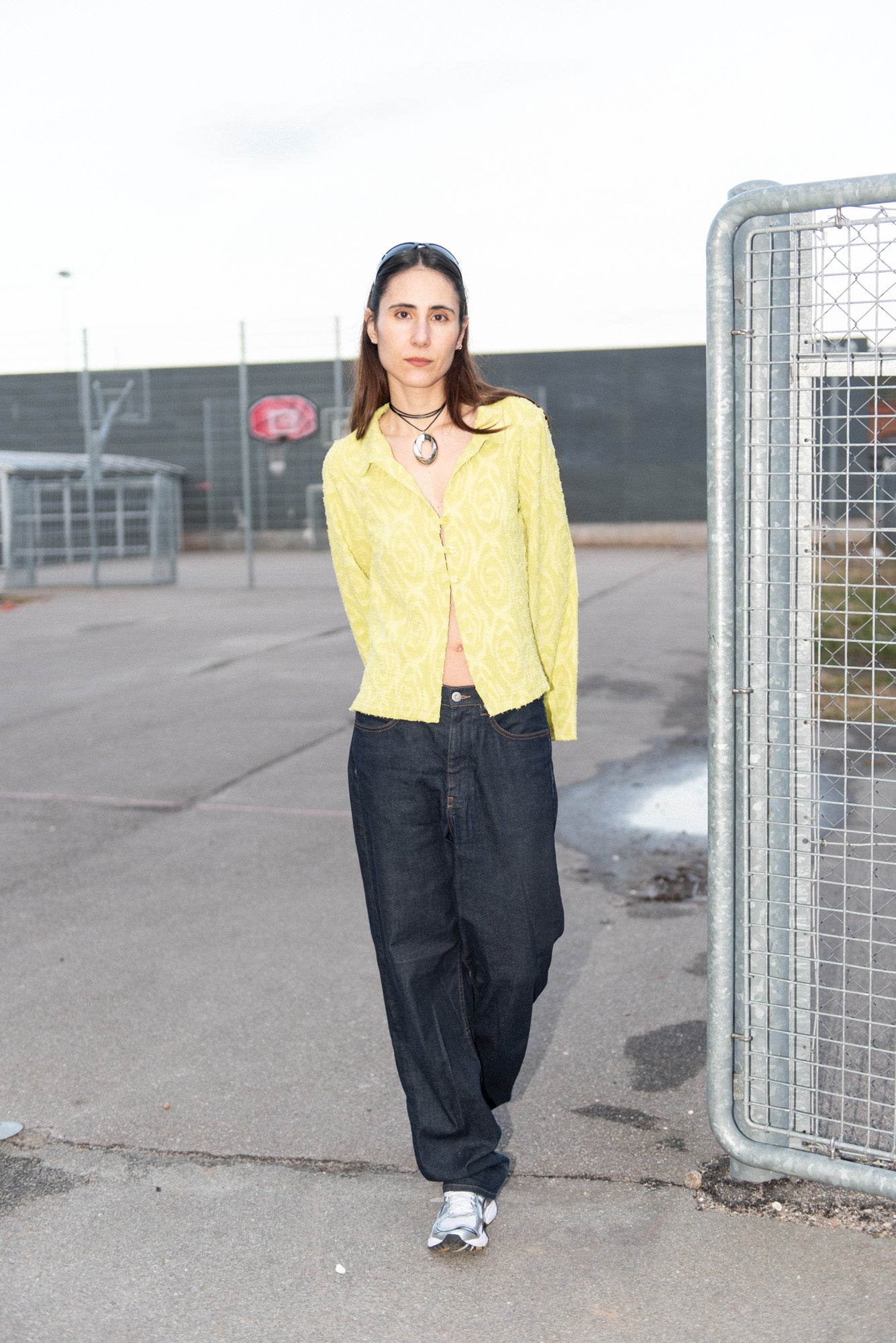 Collared Blouse with Cone Sleeves