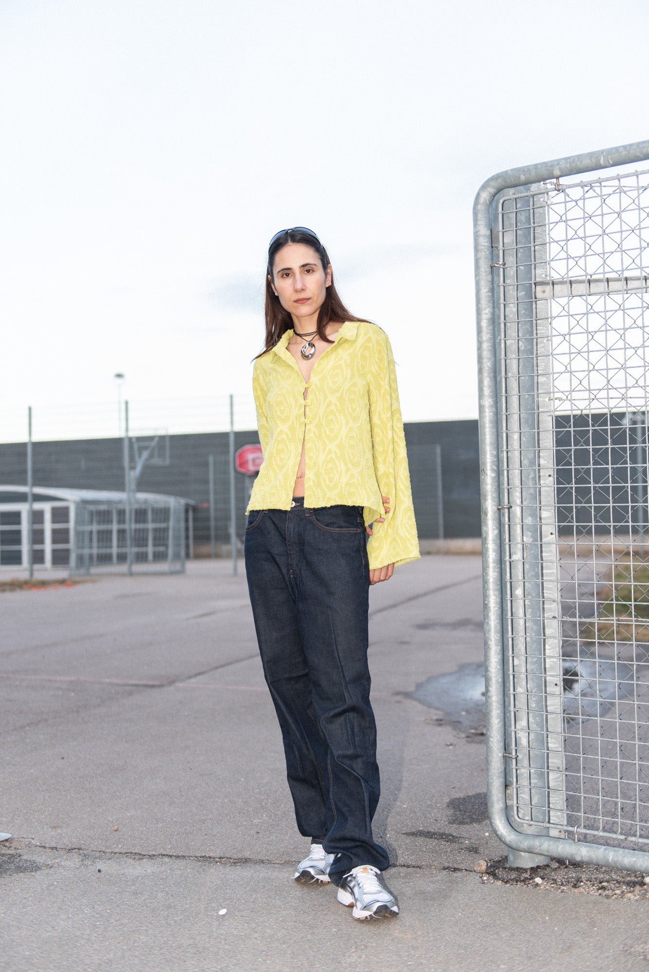 Collared Blouse with Cone Sleeves