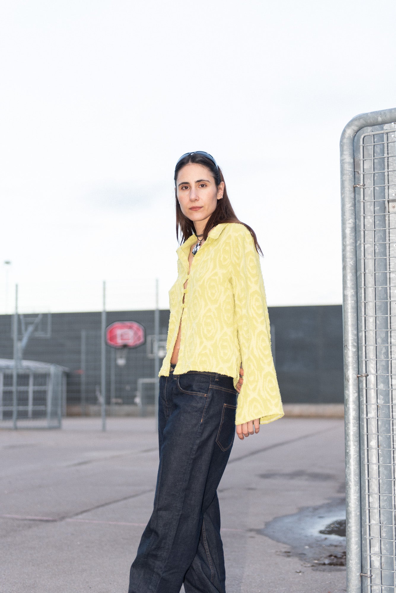 Collared Blouse with Cone Sleeves