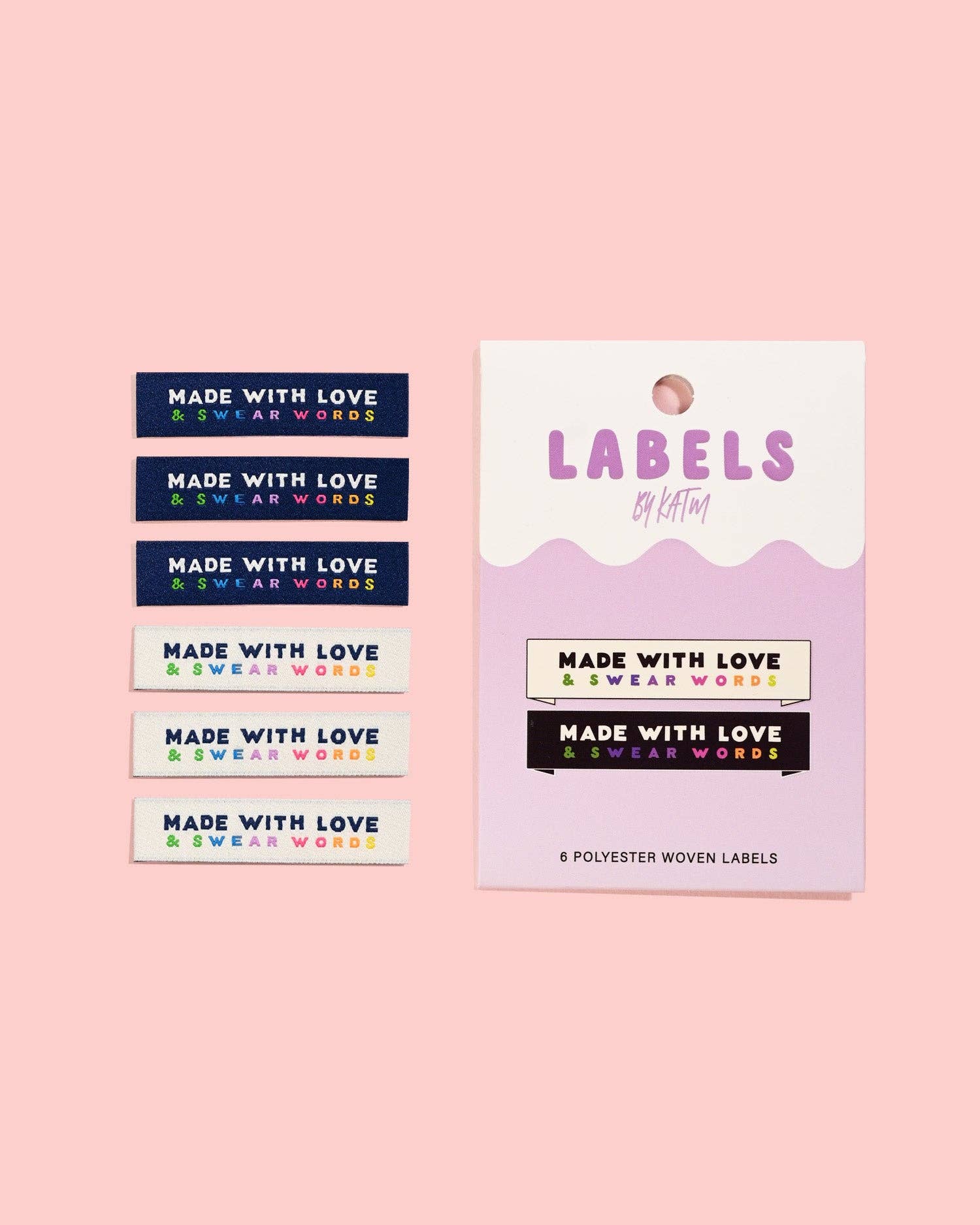 Made With Love & Swear Words Woven Labels