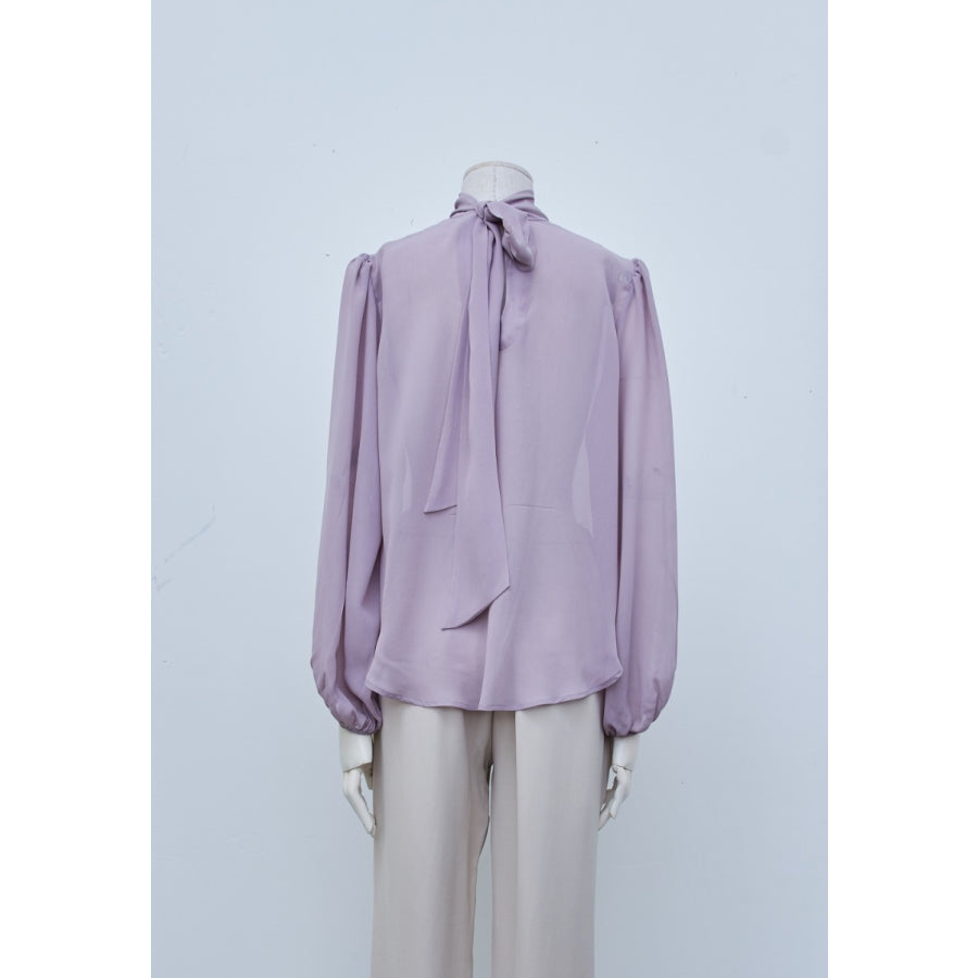 Le 5003 - Tied collar blouse