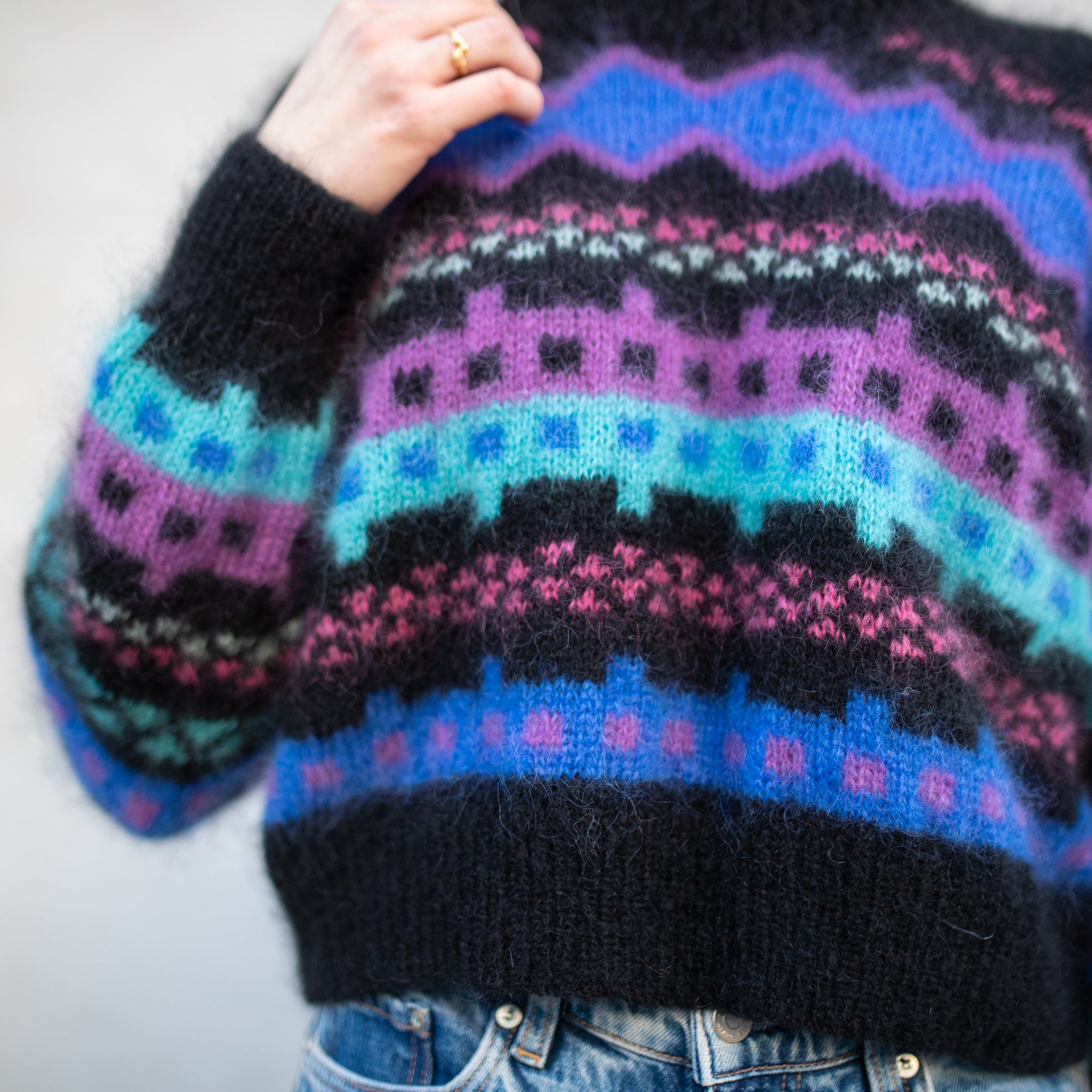 Purple rain sweater