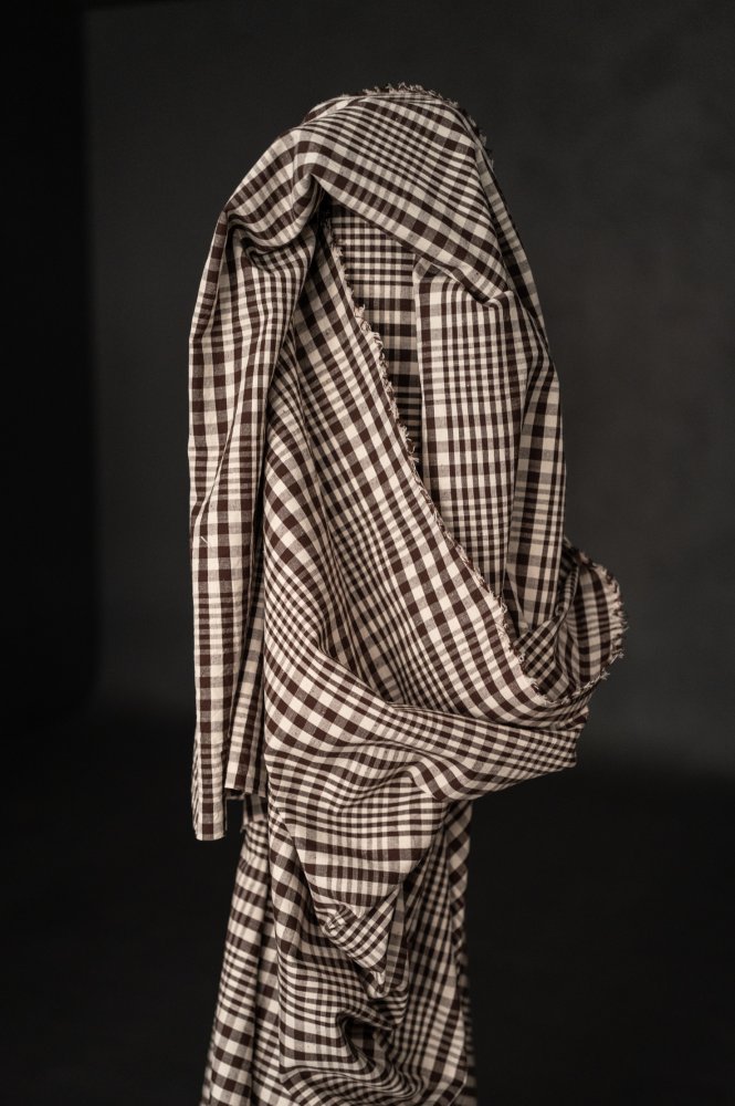 Log Cabin Organic Cotton/Linen Gingham
