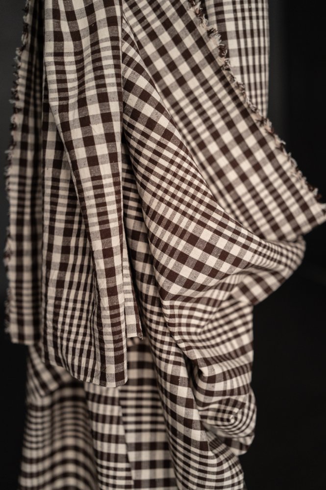 Log Cabin Organic Cotton/Linen Gingham