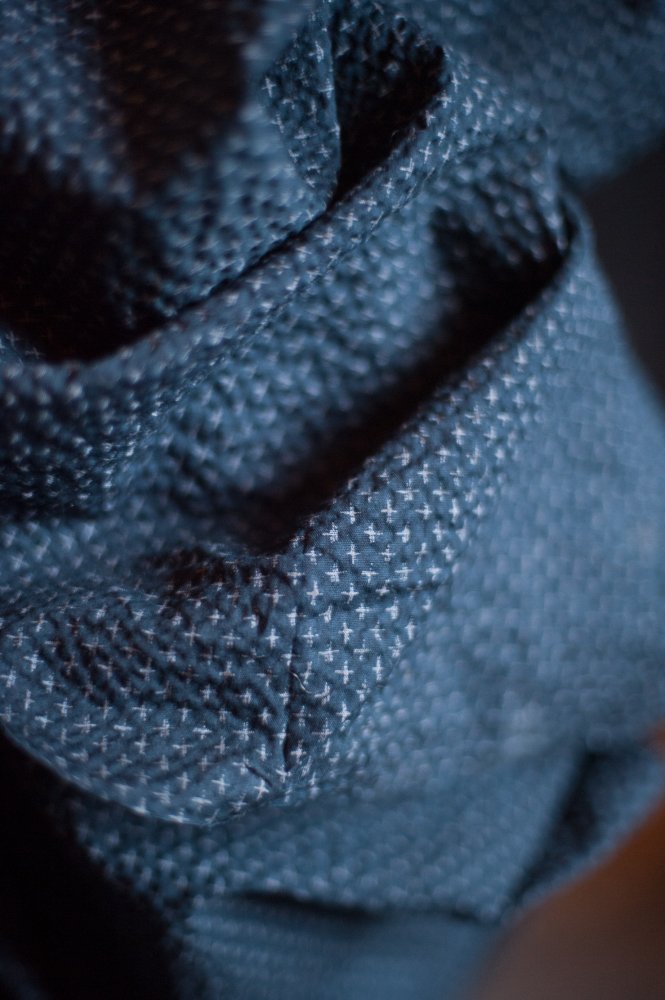 Tottorri Cross Navy Seersucker