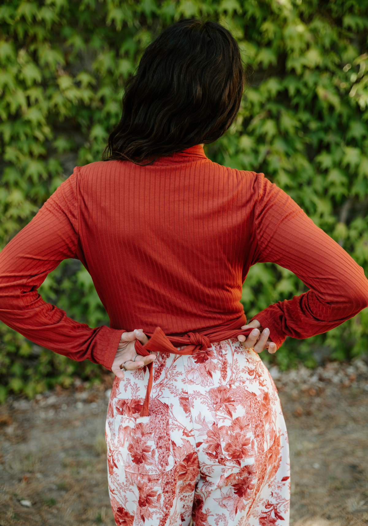 Cursive Wrap Top