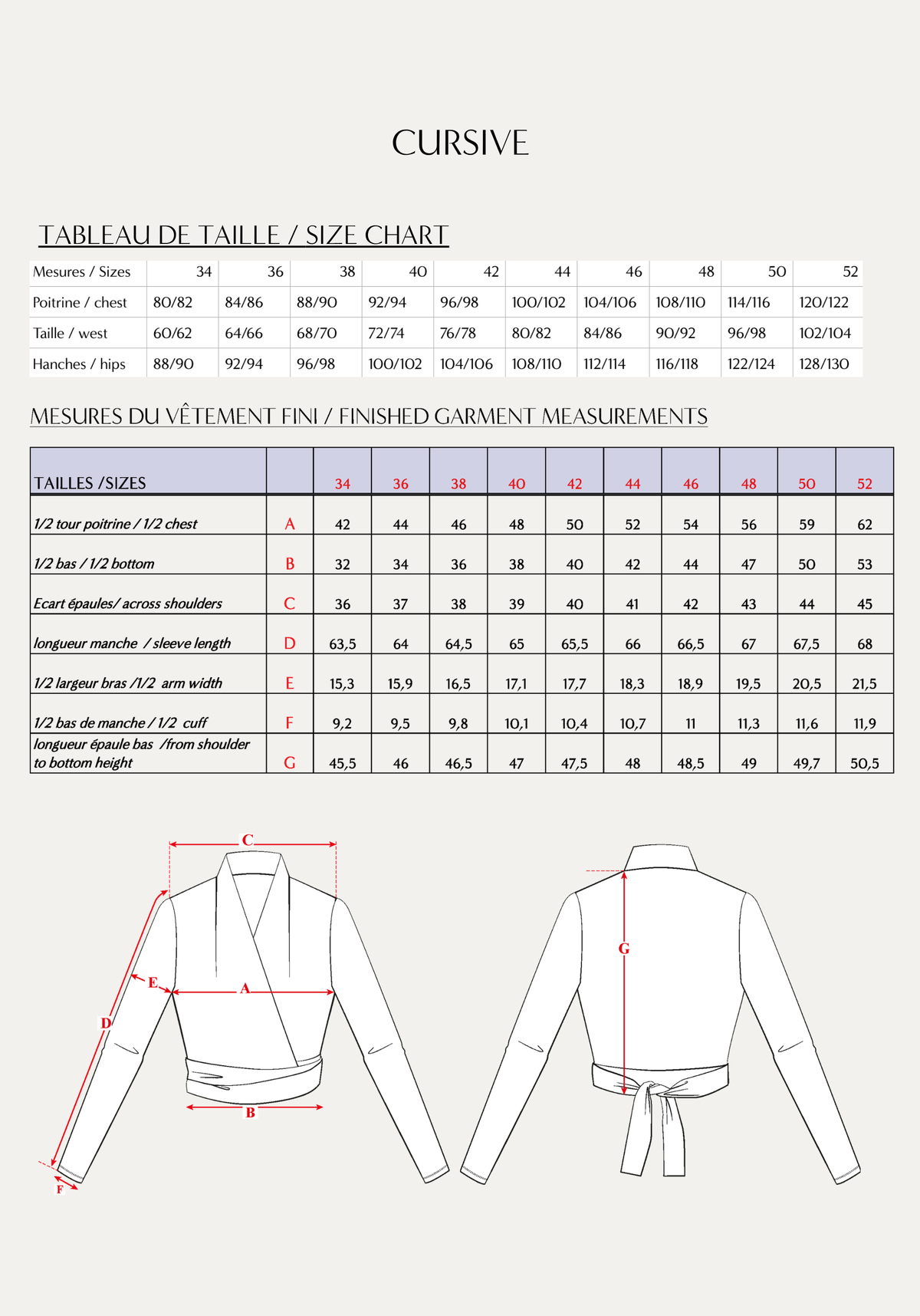 Cursive Wrap Top