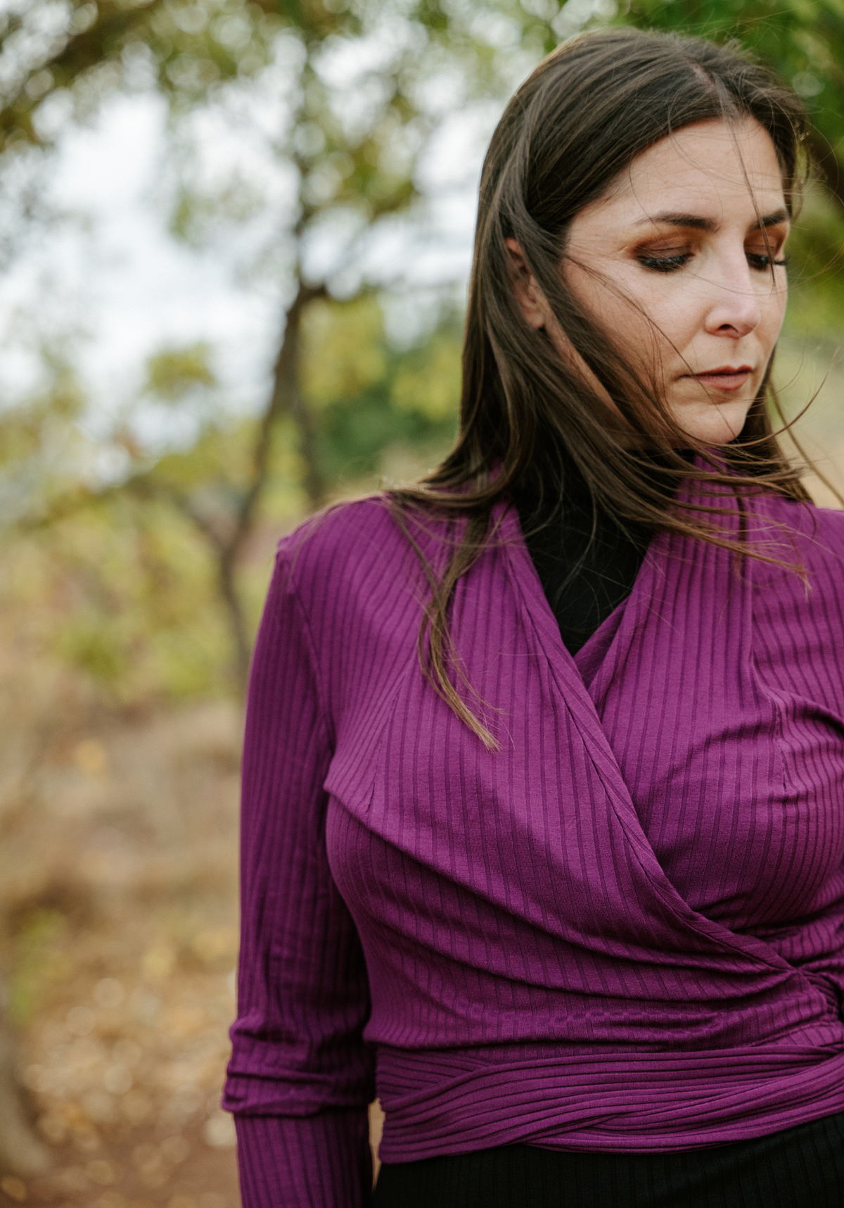 Cursive Wrap Top