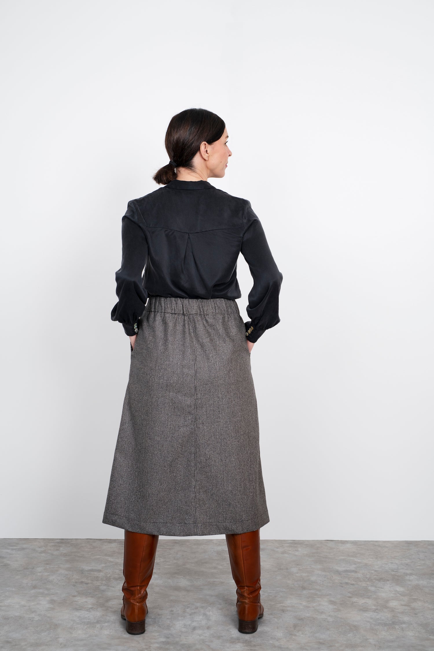 A-Line Midi Skirt