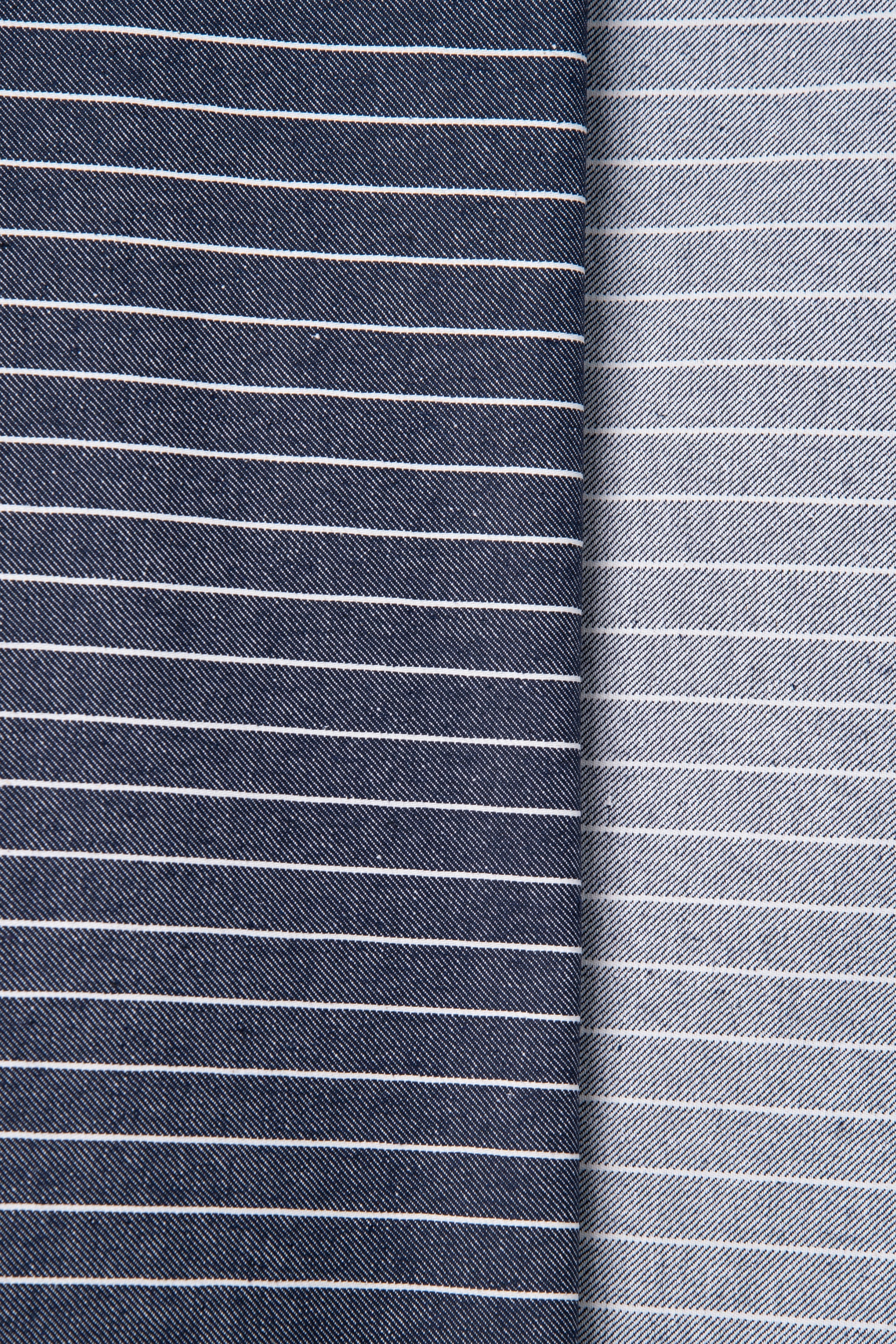 Denim Wide Stripes Mid Blue