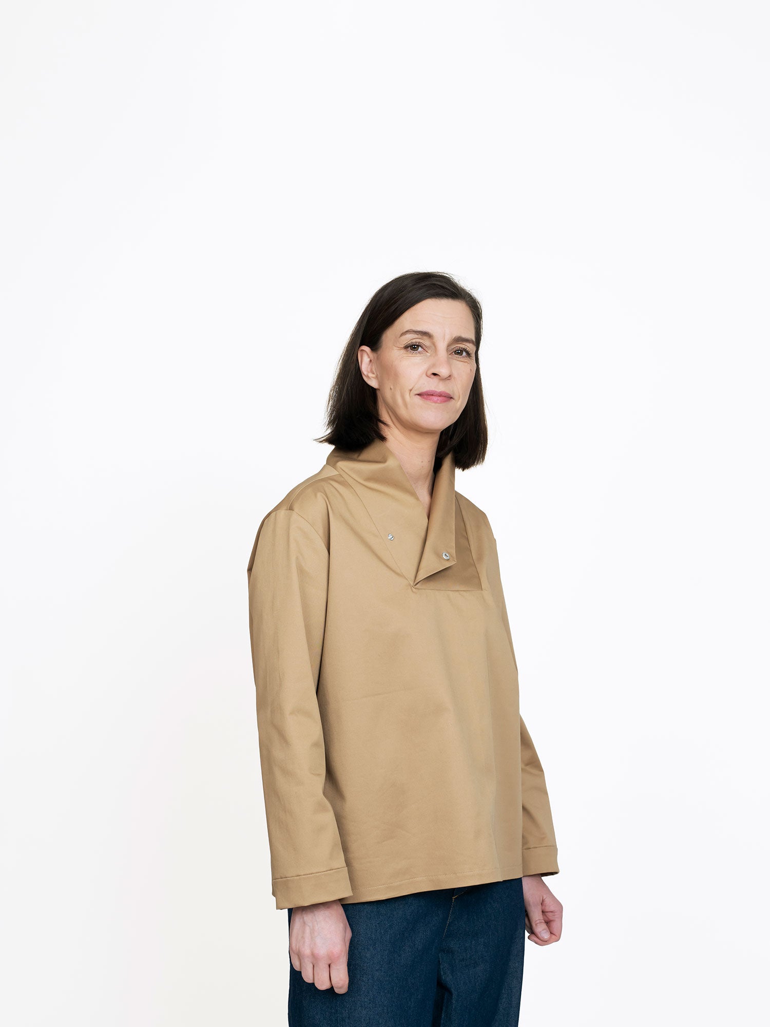 Wrap Collar Shirt