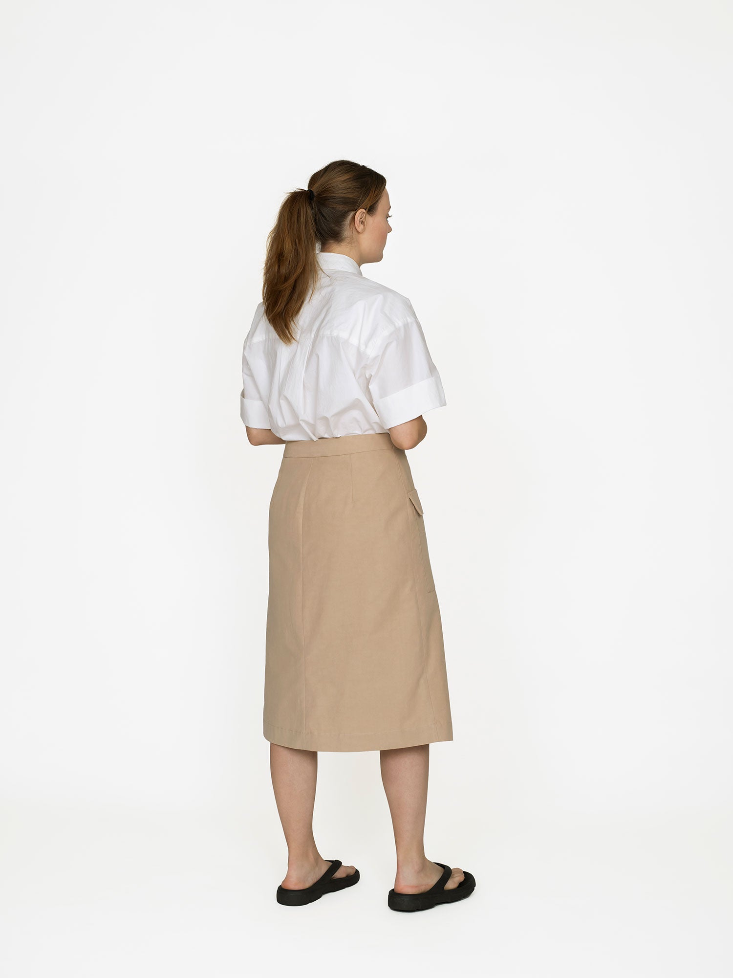 Asymmetric Midi Skirt