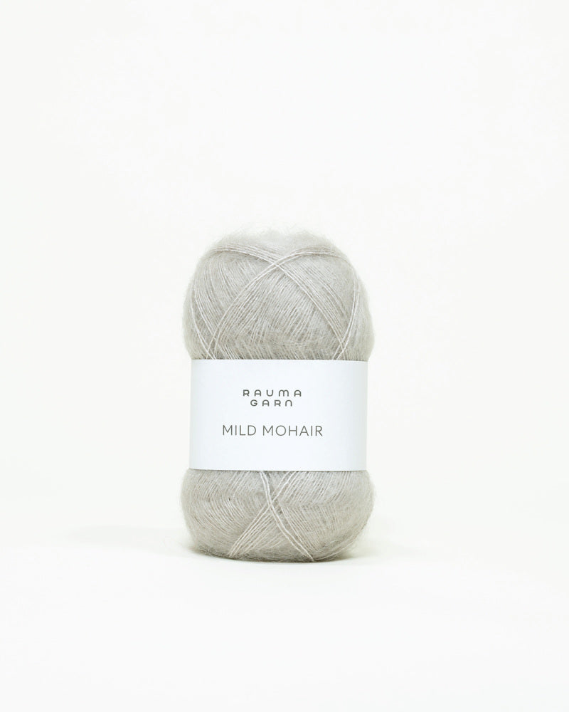 Rauma Mild Mohair 05 Lys gra yarn