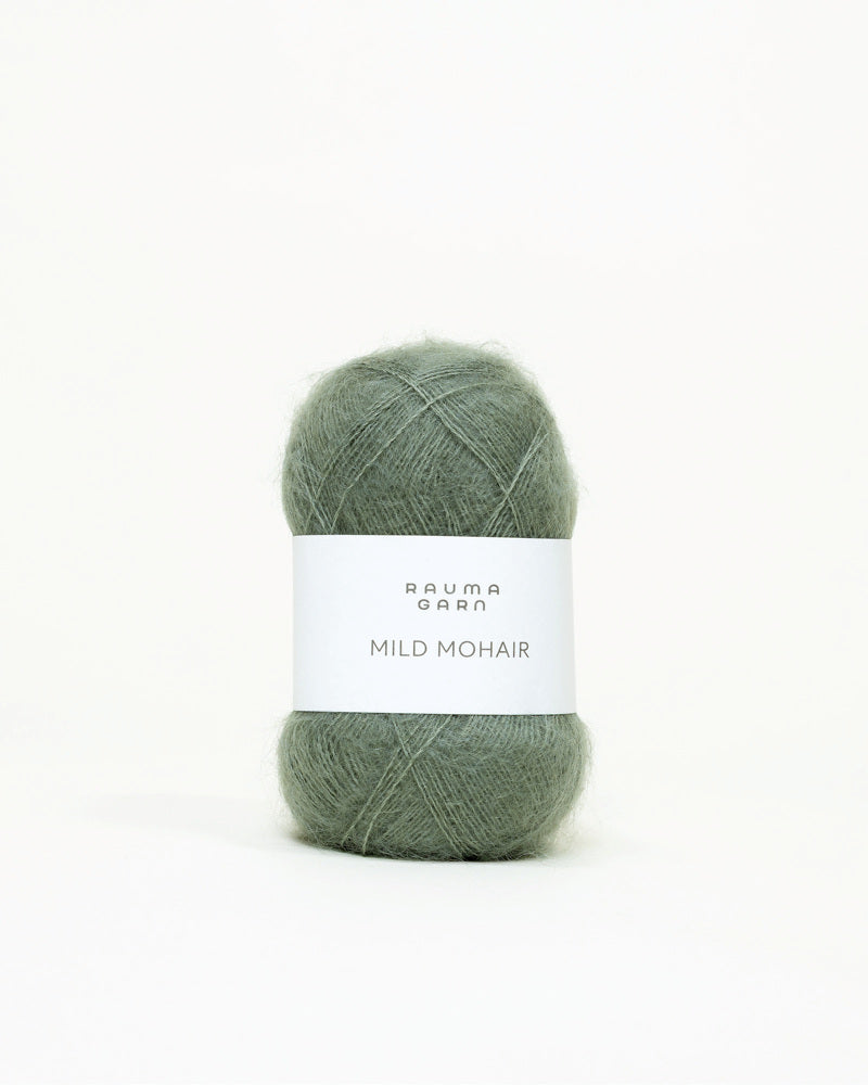 Rauma Mild Mohair 31 Mork salvie yarn