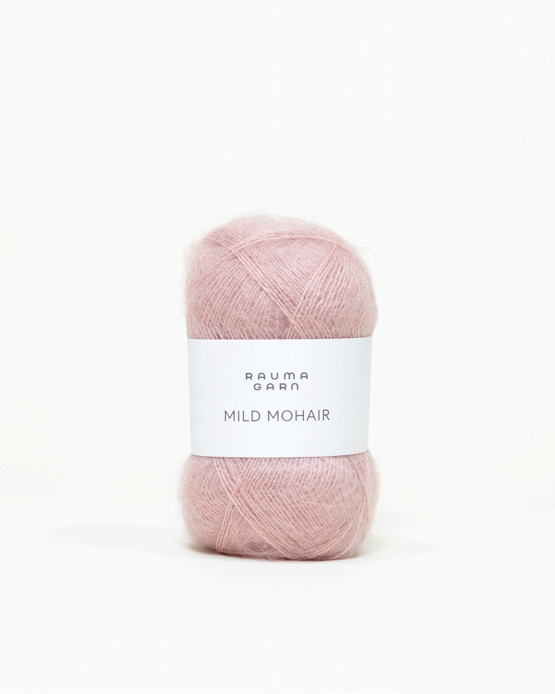 Rauma Mild Mohair 35 Stovet rosa yarn