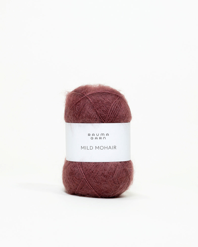 Rauma Mild Mohair 36 Stovet plomme yarn