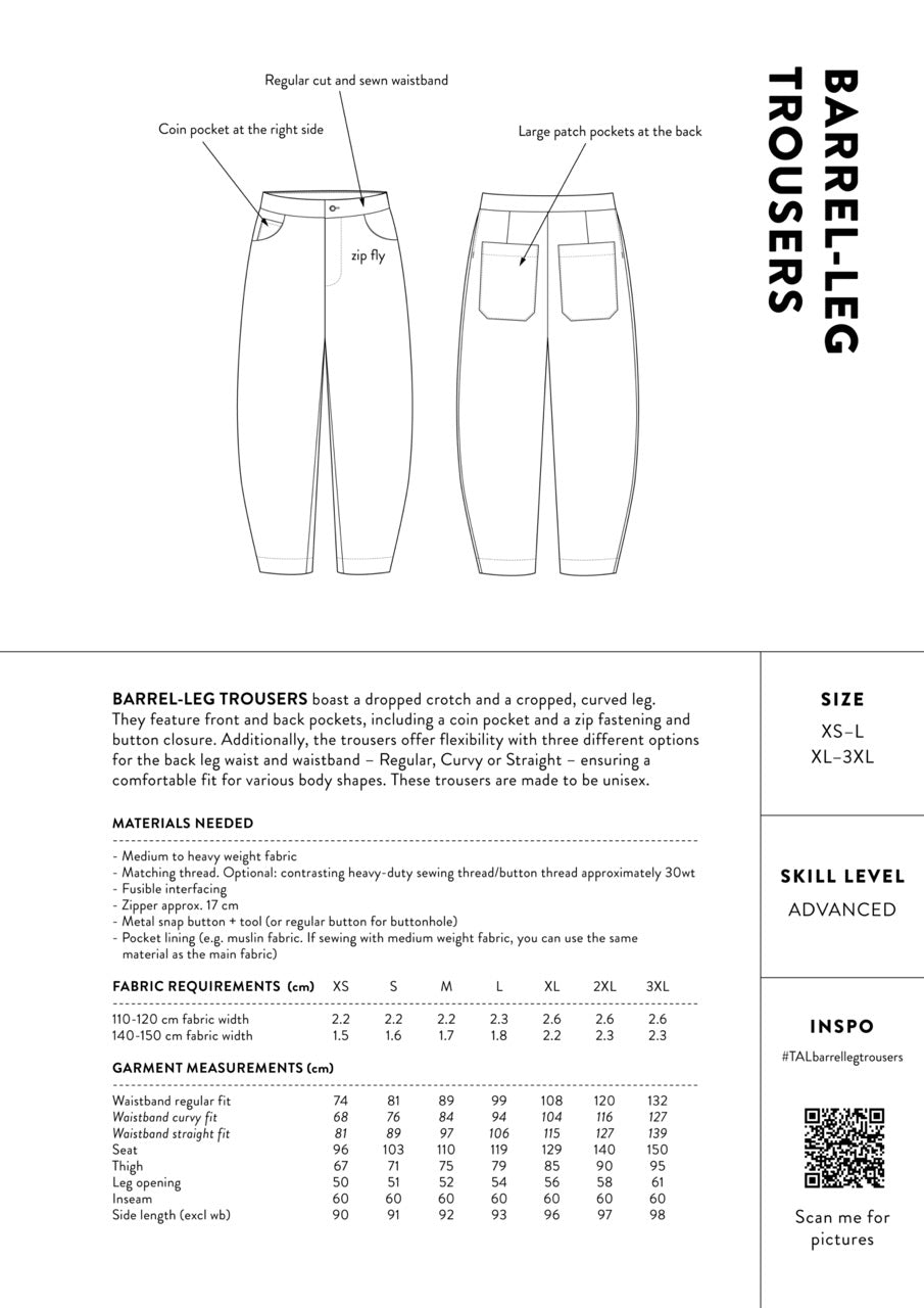 Barrel-Leg Trousers