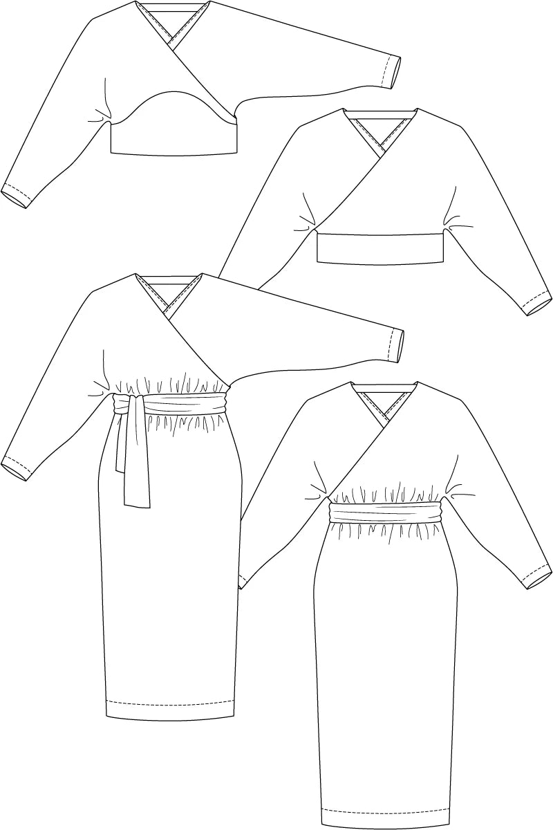 Kajo batwing wrap sweater & dress