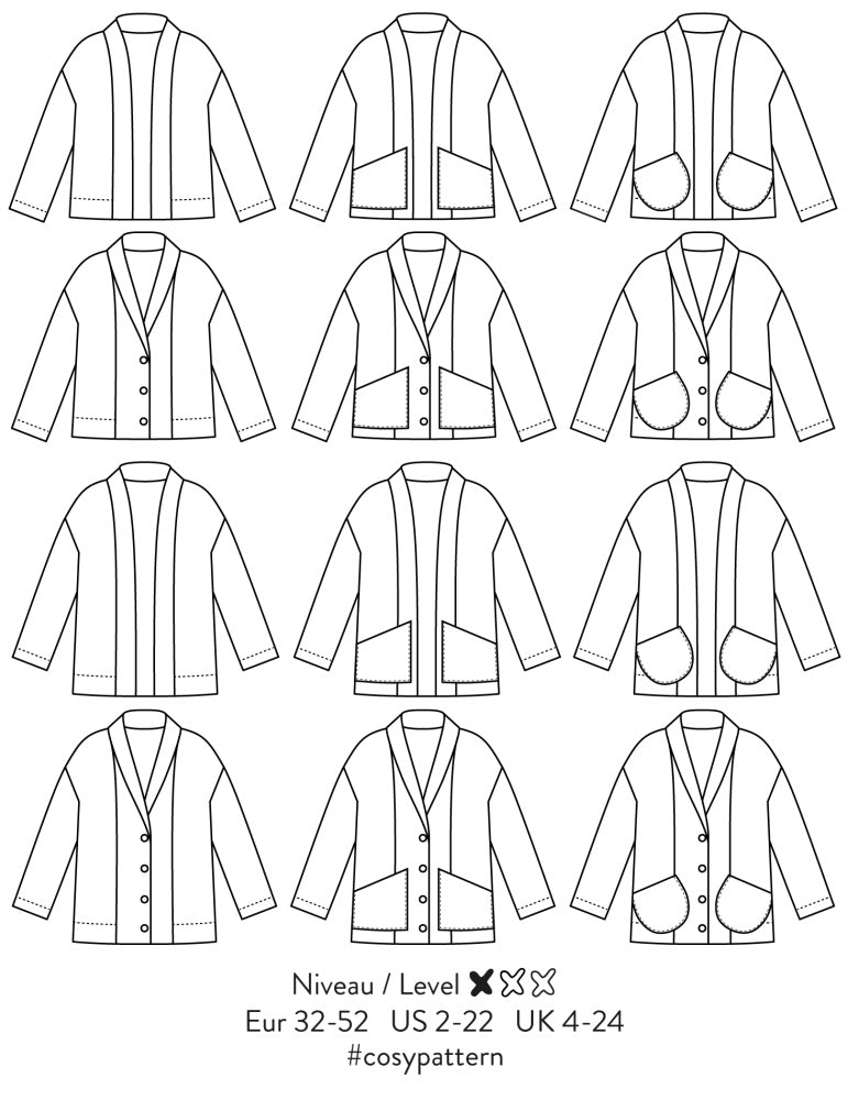 Cosy sewing pattern by Atelier Scammit