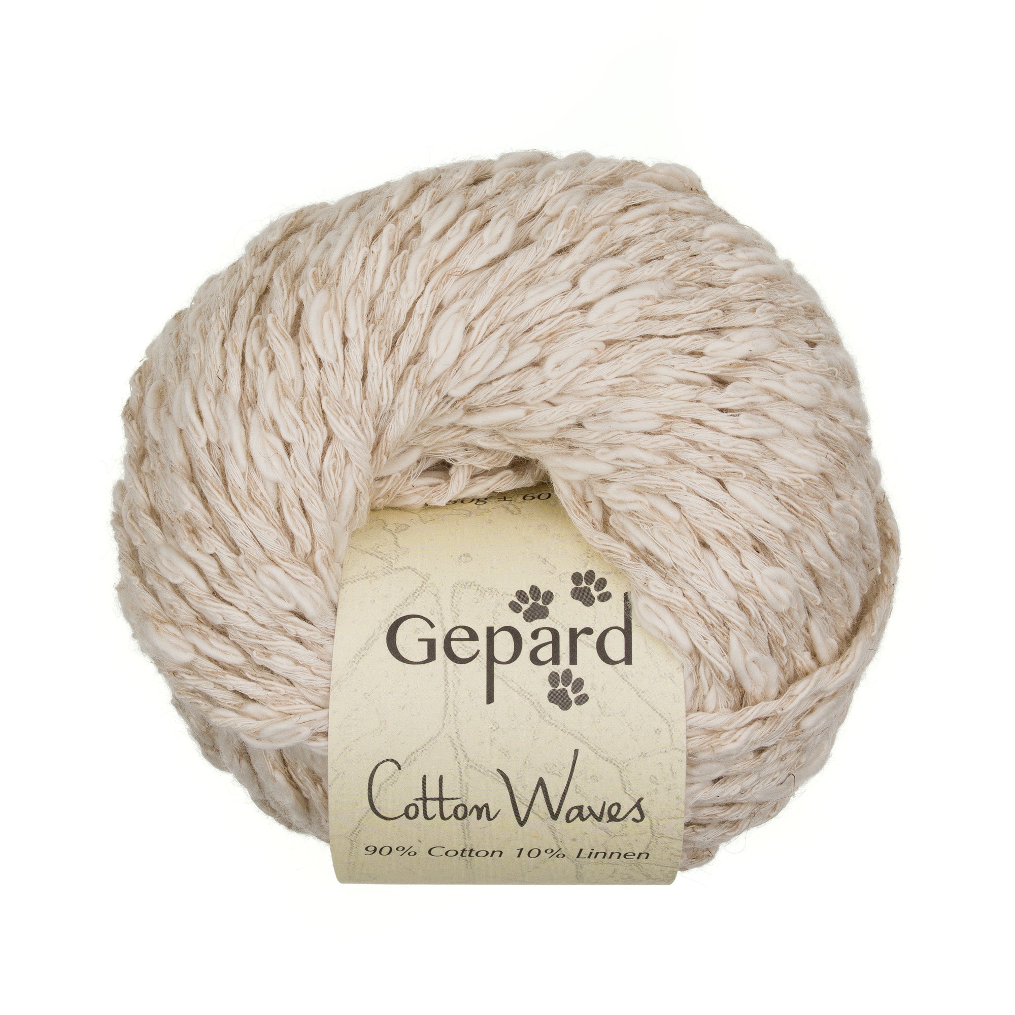 CottonWaves 102 Raw White yarn ball