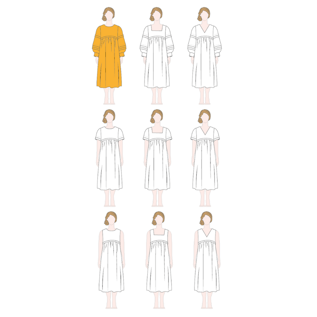 Dila sewing pattern variants