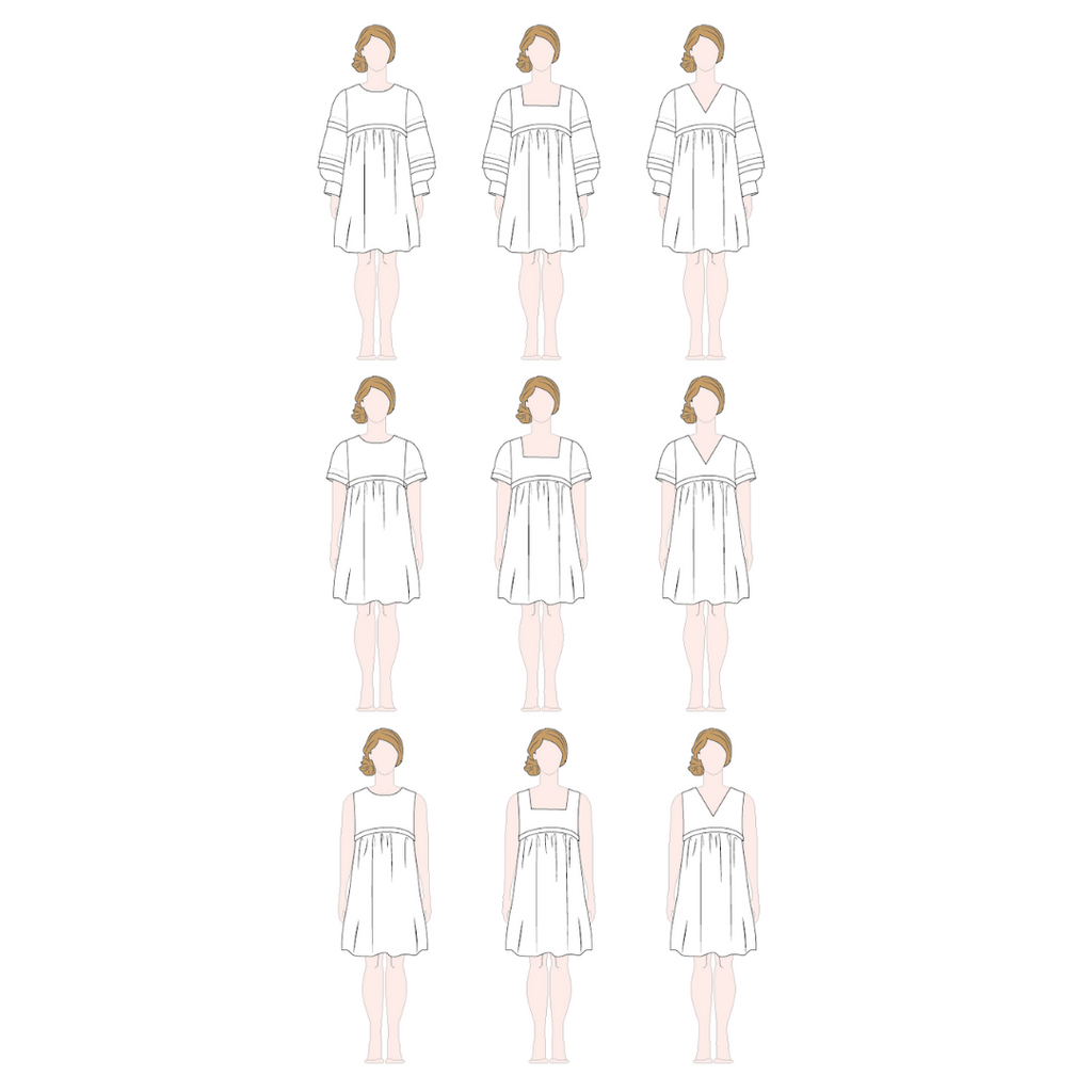 Dila sewing pattern variants