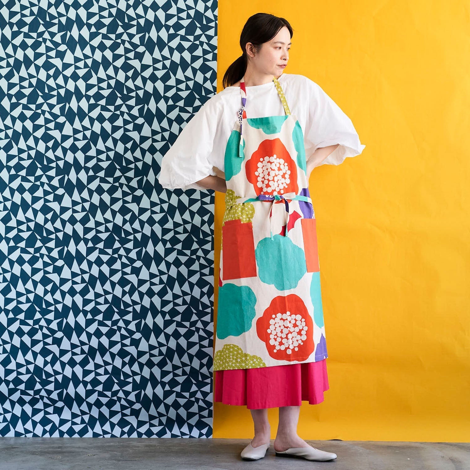 echino Cloud Flower cotton linen canvas – official KOKKA gallery image