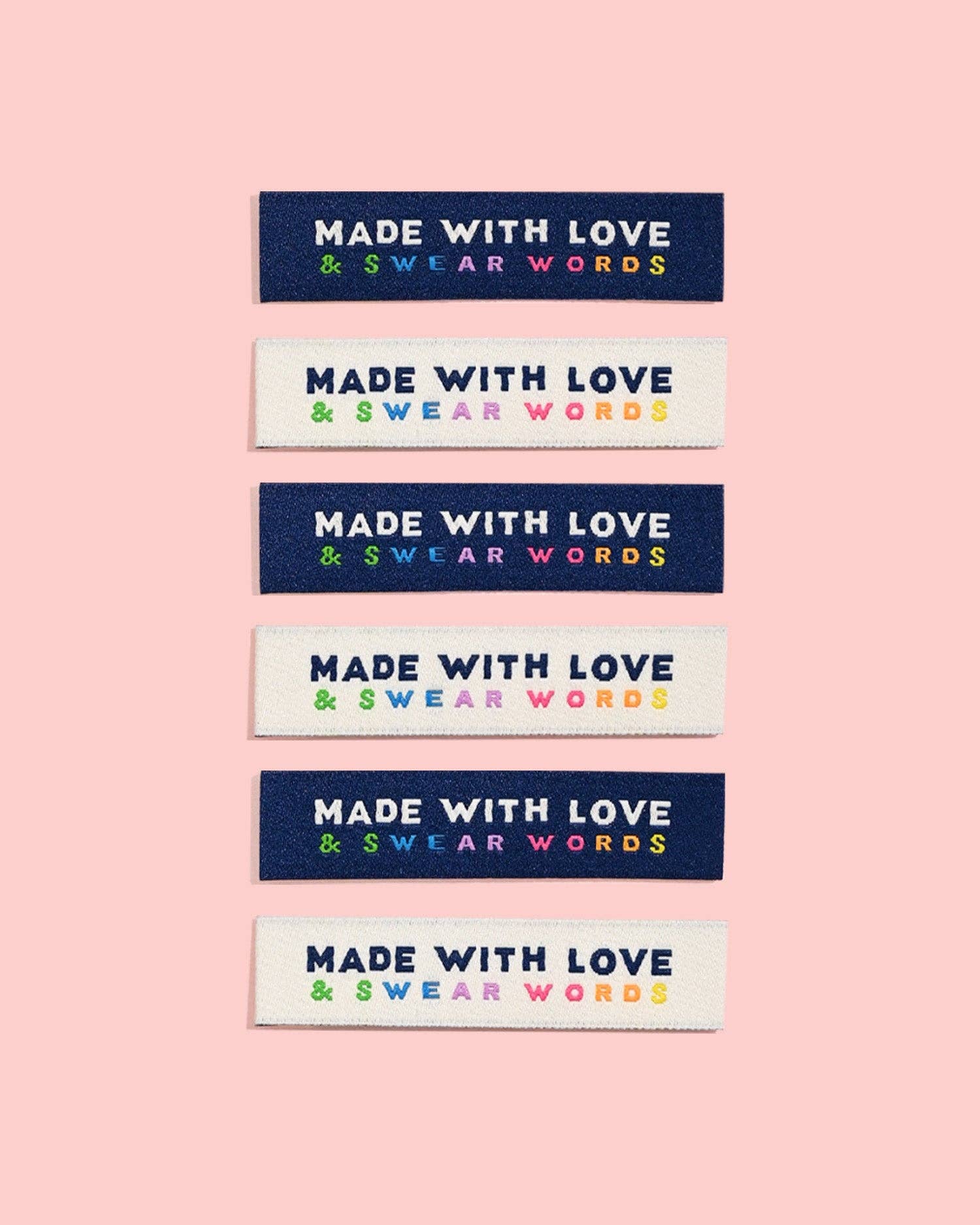 Made With Love & Swear Words Woven Labels