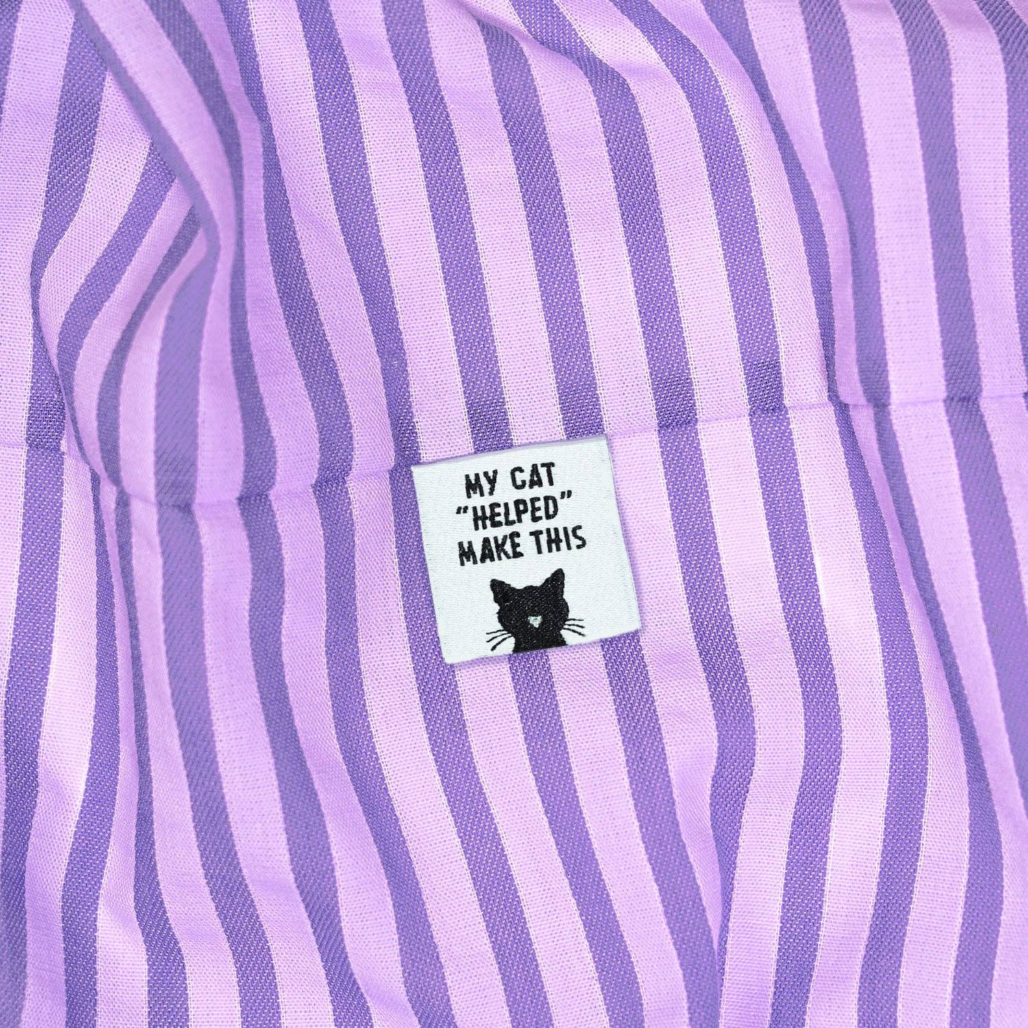 My Cat "Helped" Make This Woven Labels