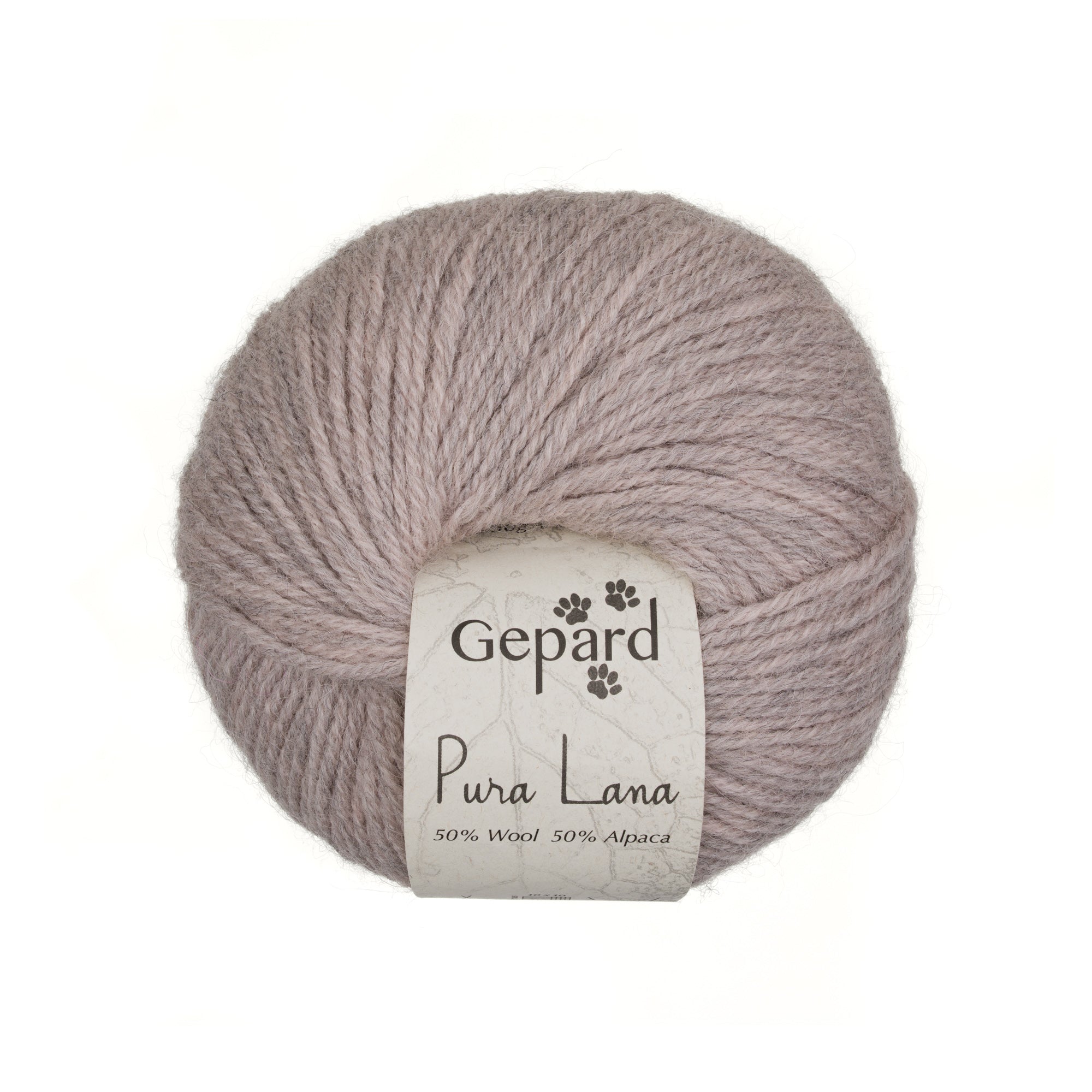 Gepard Pura Lana 106 rose grey yarn ball