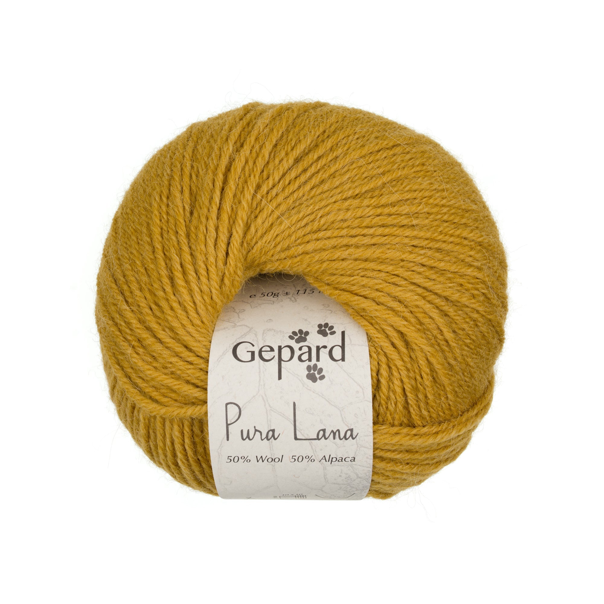 Gepard Pura Lana 130 curry yarn ball