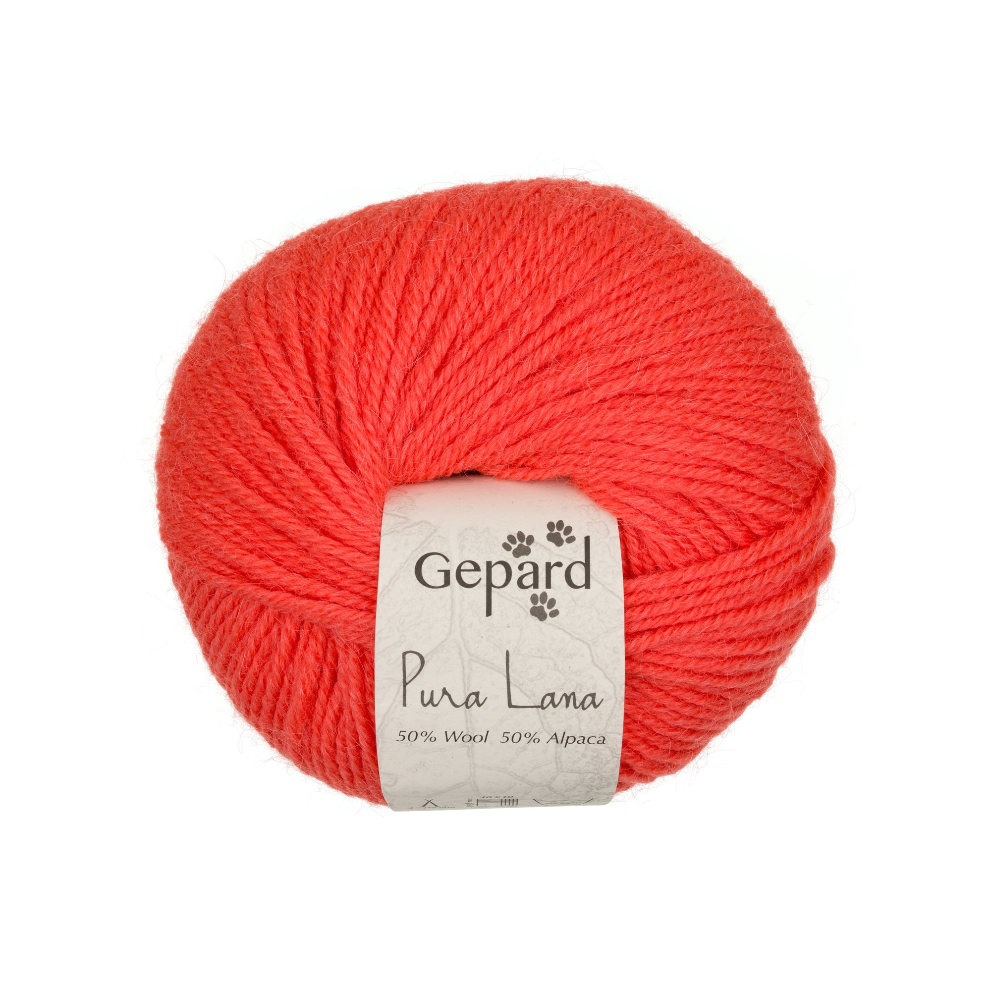 Gepard Pura Lana 232 Papaya Punch yarn ball