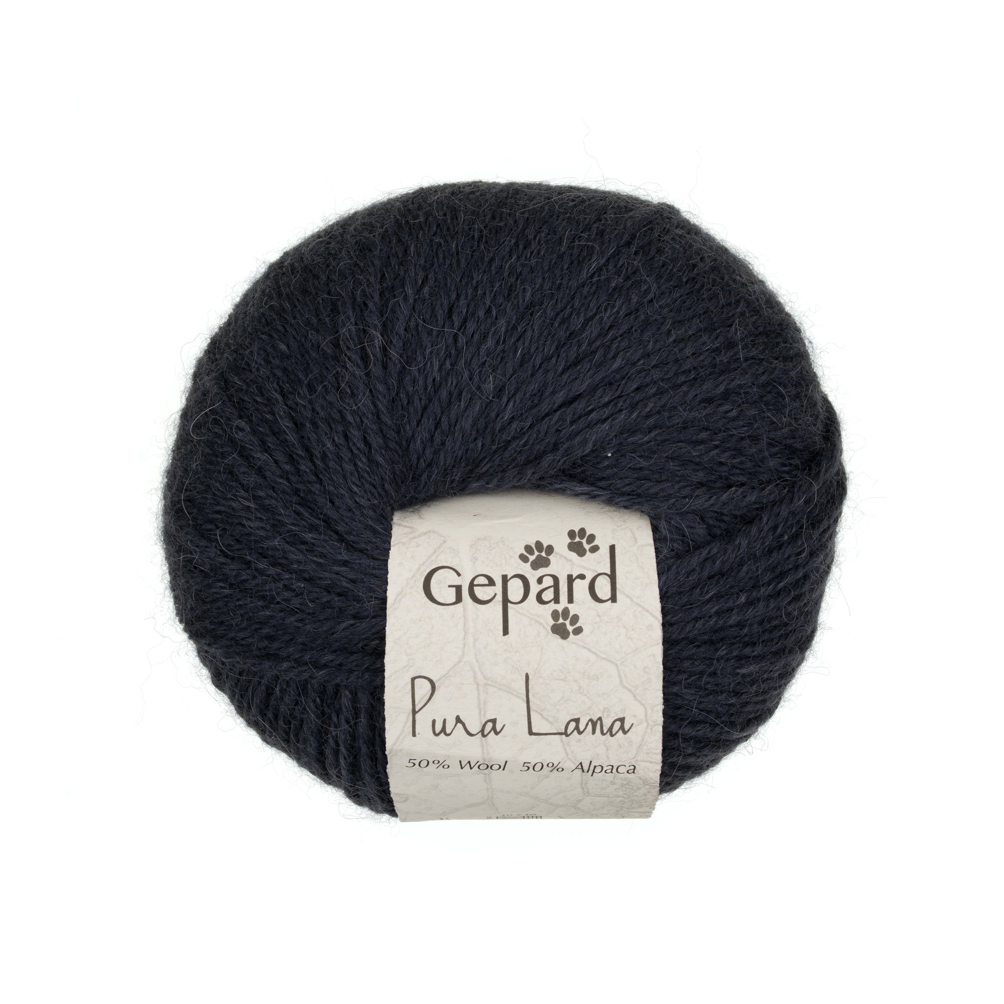 Gepard Pura Lana 590 steel grey yarn ball